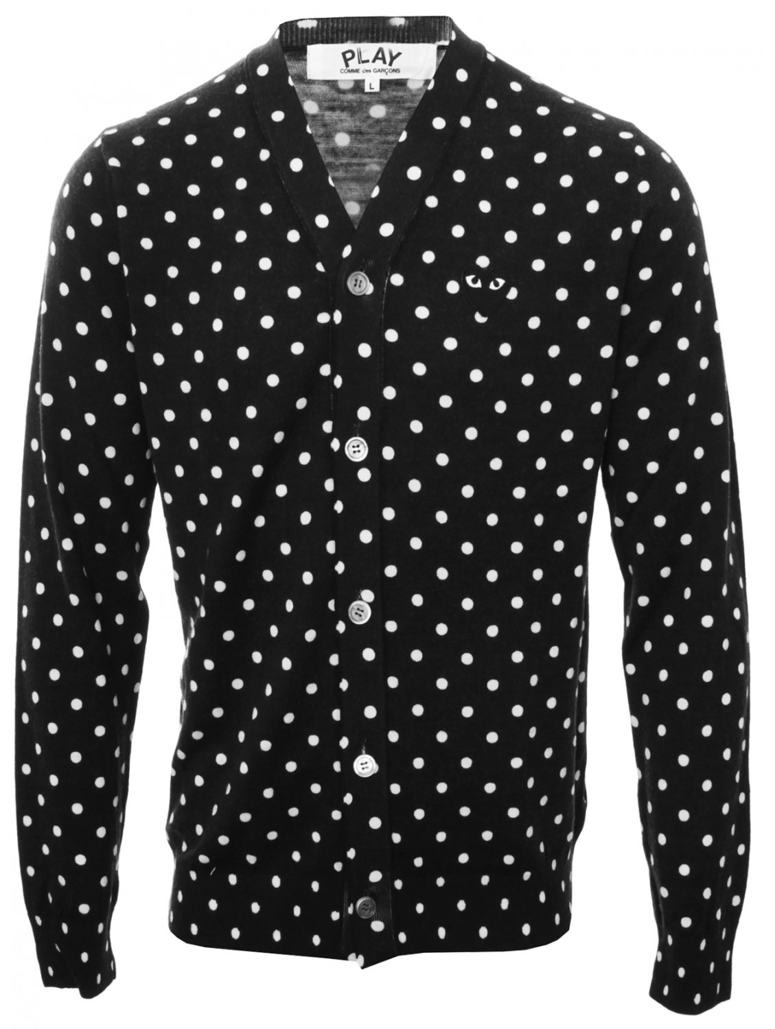 white polka dot comme des garcons