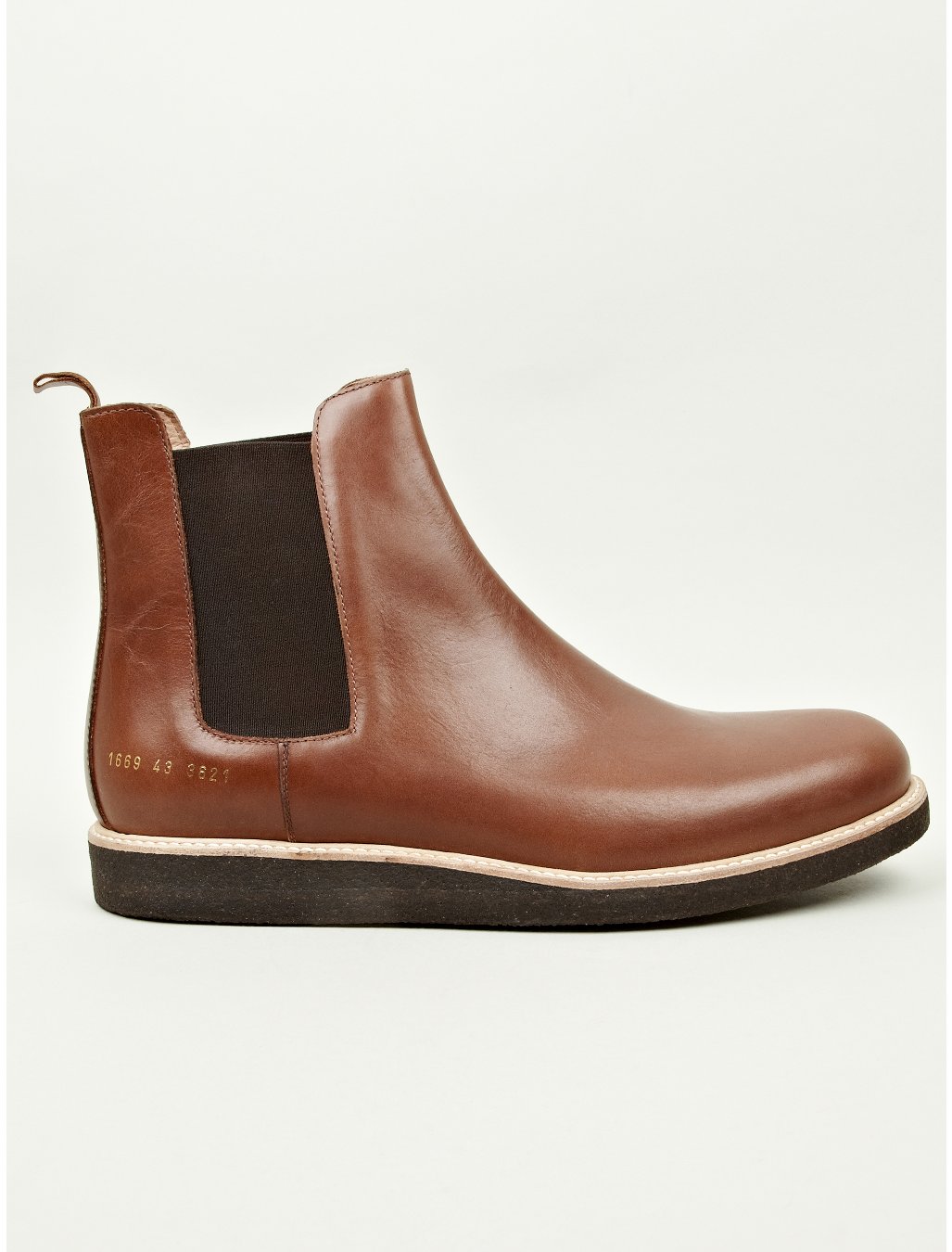 Common Projects Mens Brown Leather Chelsea Boots in Brown for Men | Lyst