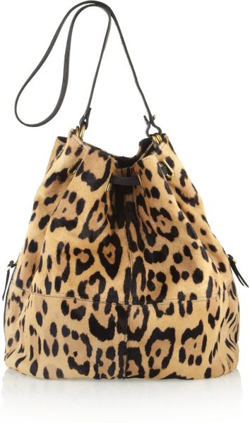 Jérôme Dreyfuss Alain Calf Hair Bucket Bag in Animal (Leopard print) | Lyst