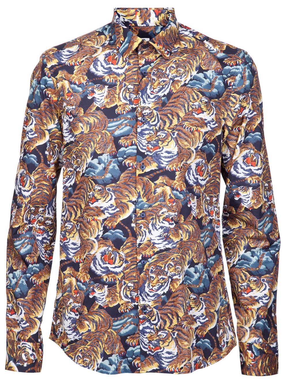 Lyst - Kenzo Tiger Print Shirt in Brown for Men