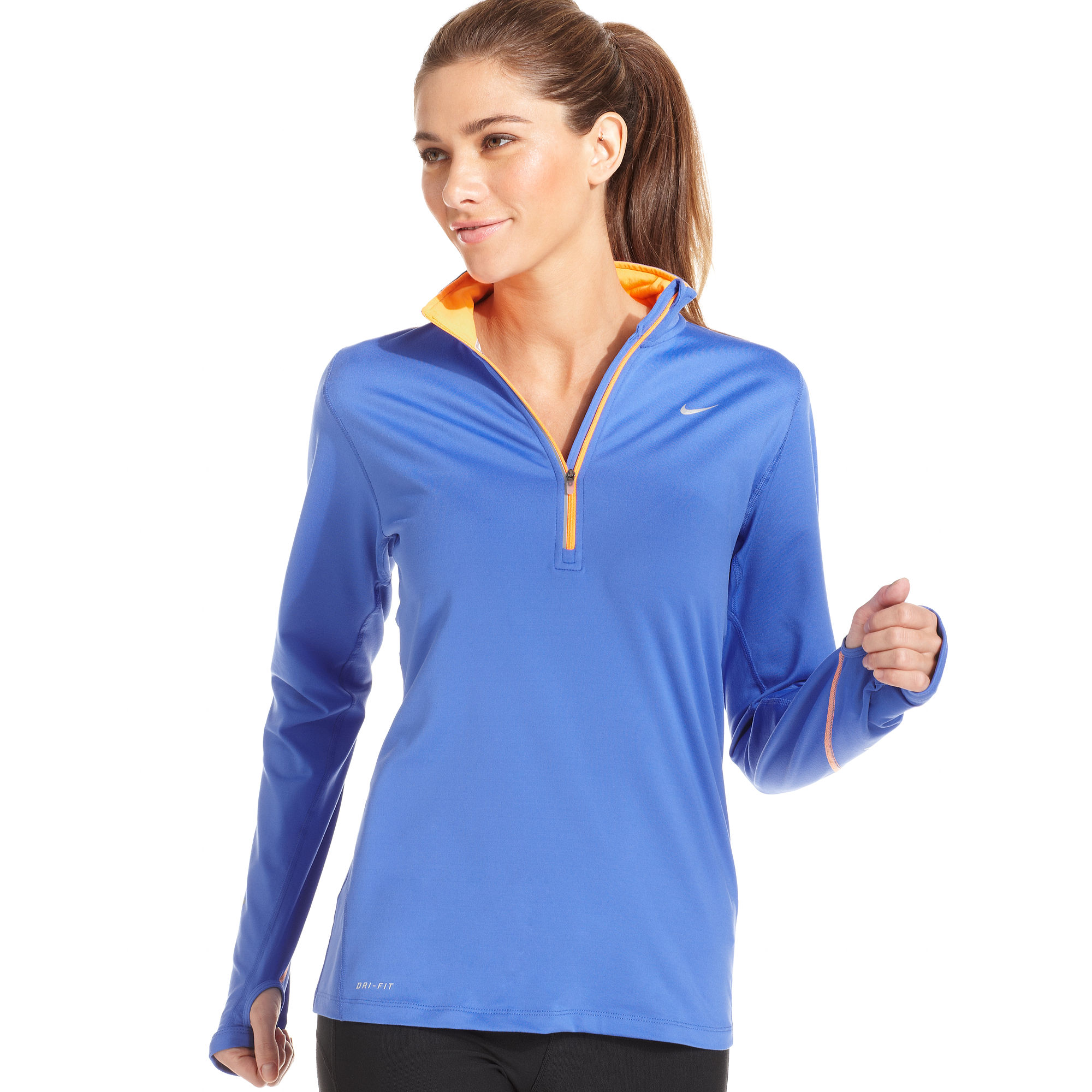 Nike Element Long-Sleeve Dri-Fit Half-Zip Pullover in Blue | Lyst