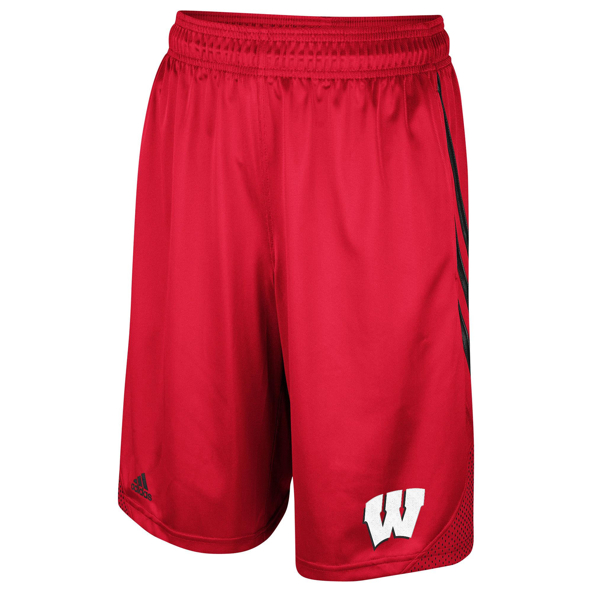 Adidas University Of Wisconsin Badgers 3stripe Jam Shorts in Red for ...