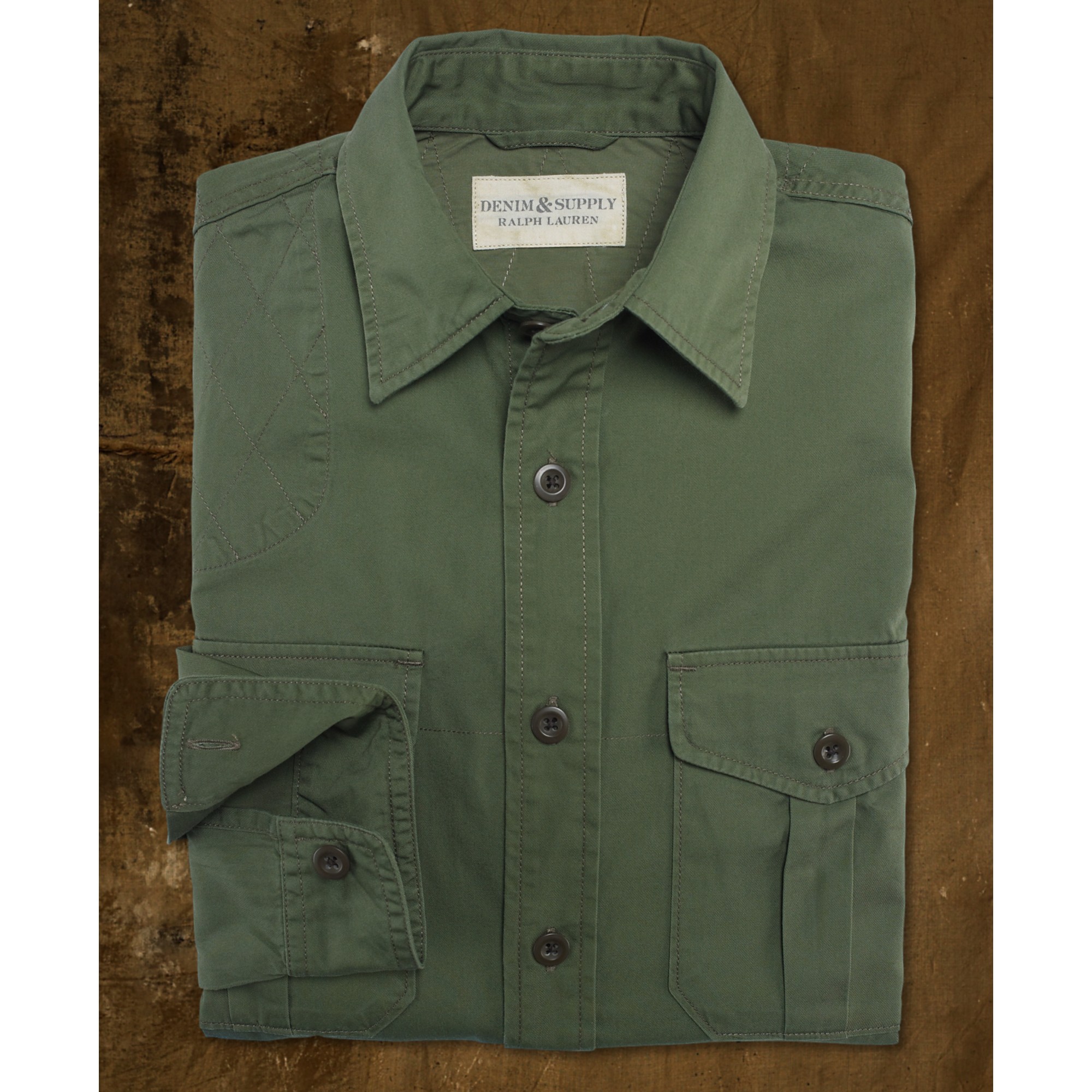 Denim Supply Ralph Lauren Army Olive Convertible Multipocket Military Shirt Product 4 12470232 131678040 