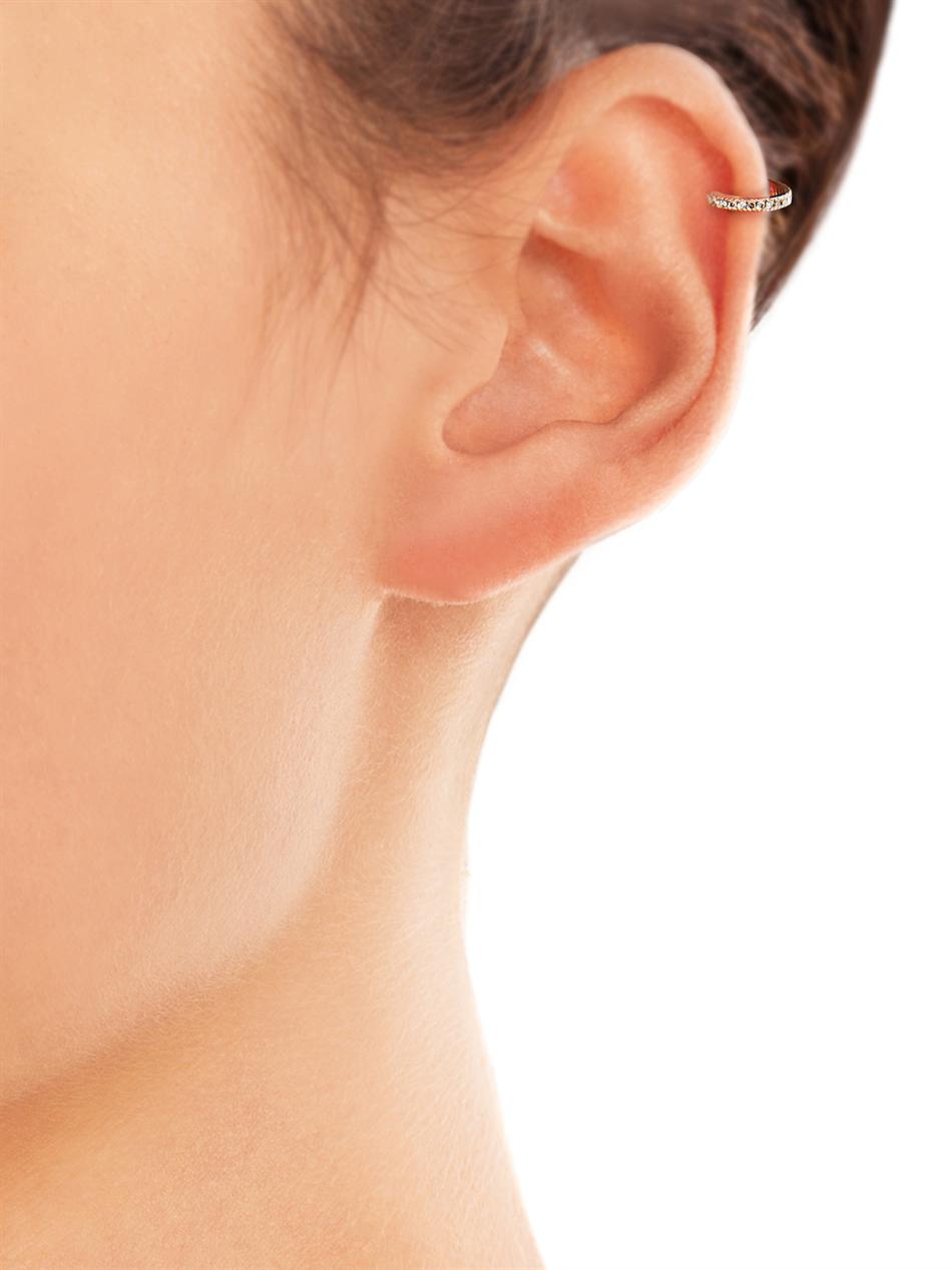 Lyst Elise Dray Diamond Rose Gold Ear Cuff In Pink Gallery