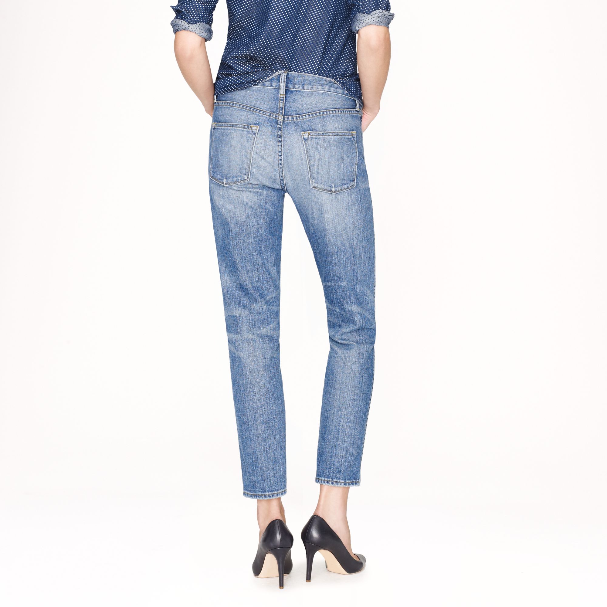 Lyst - J.Crew Cropped Vintage Straight Jean in Cascade Wash in Blue