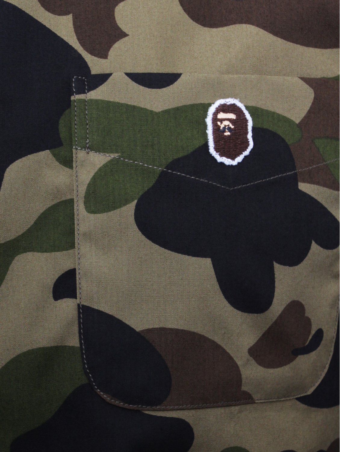 A bathing ape Camouflage Shirt with Ape Print in Green for Men | Lyst