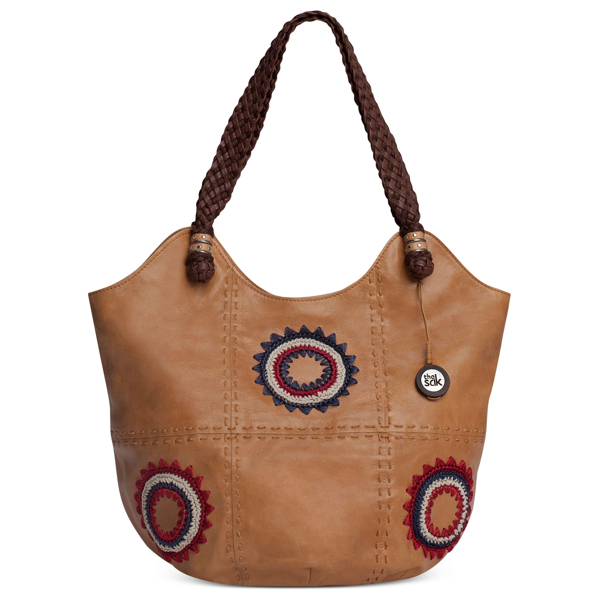 The Sak Handbag Indio Leather Tote Large In Brown Americana Starburst Lyst