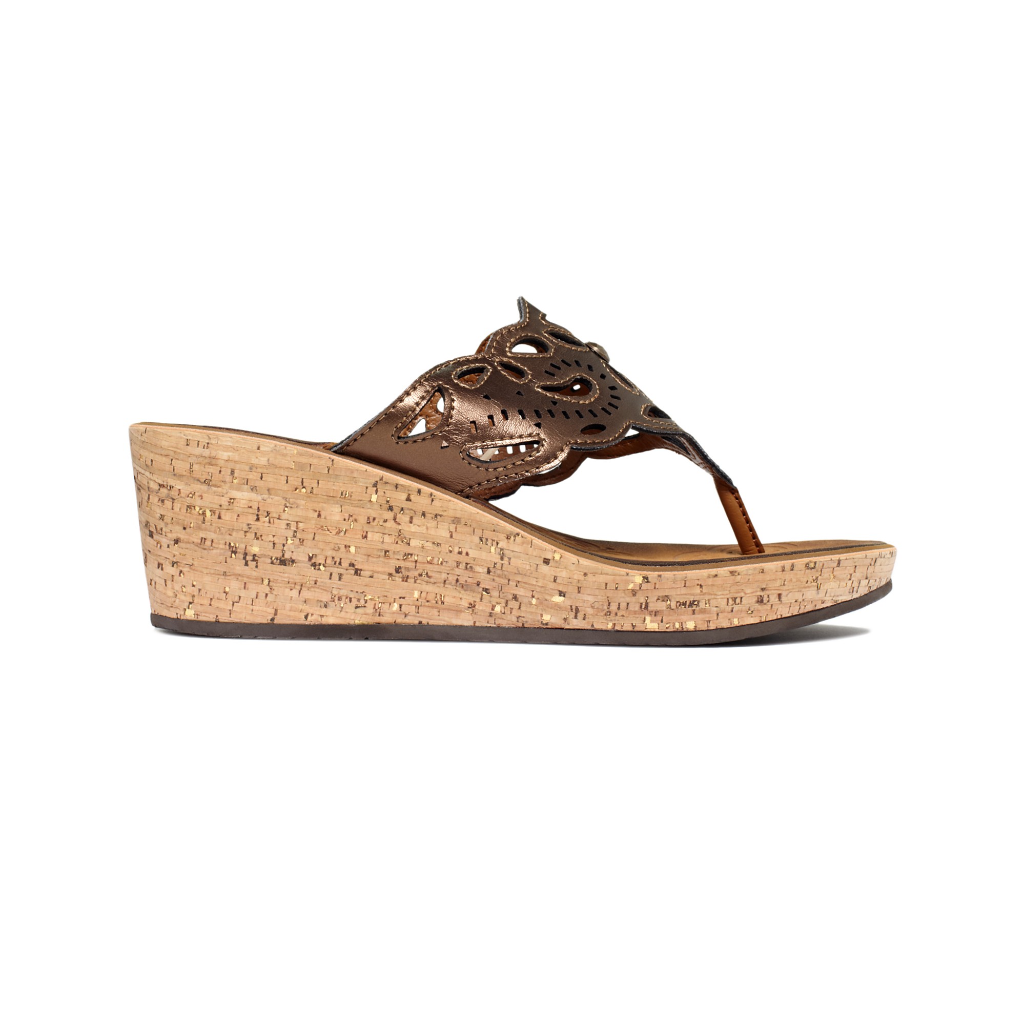 Lyst - Clarks Mimmey Jane Platform Wedge Thong Sandals in Brown