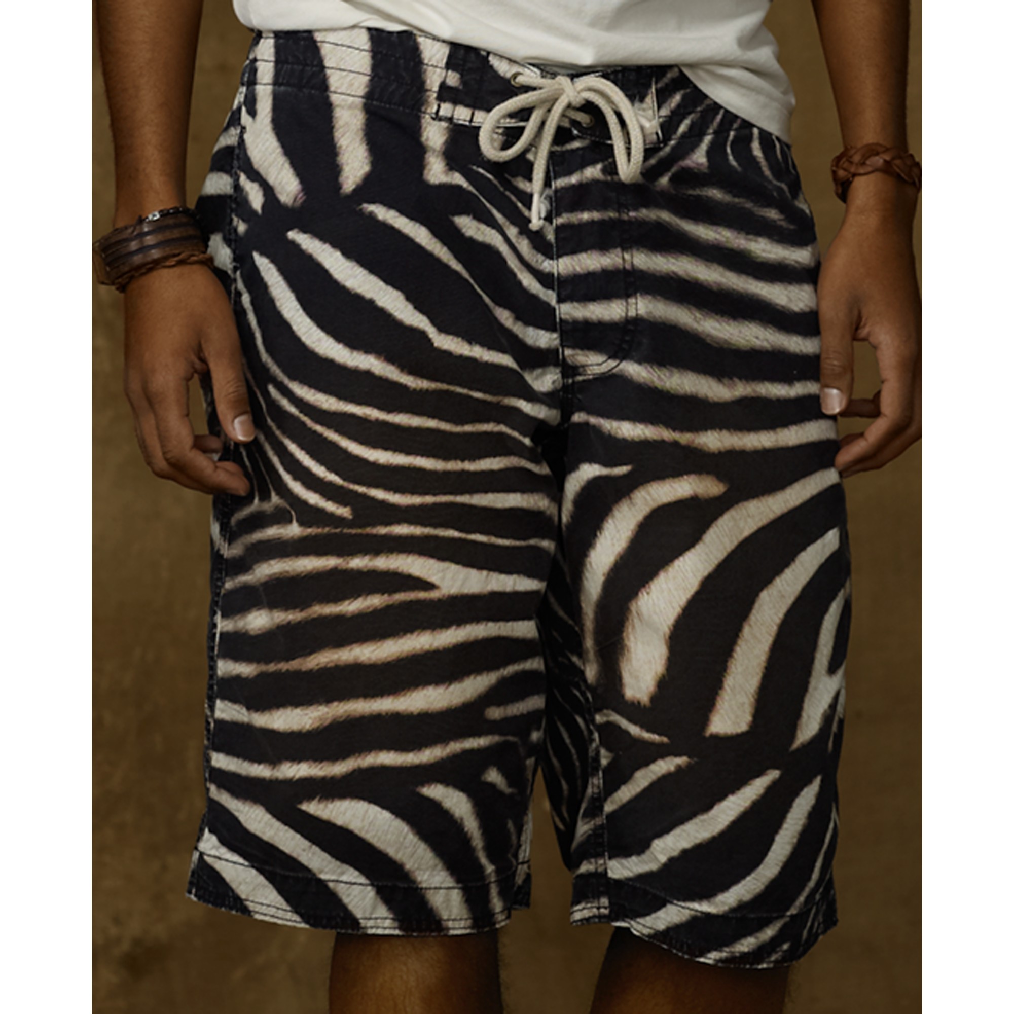 Denim And Supply Ralph Lauren Slim Fit Board Styled Zebra Print Shorts For Men Lyst