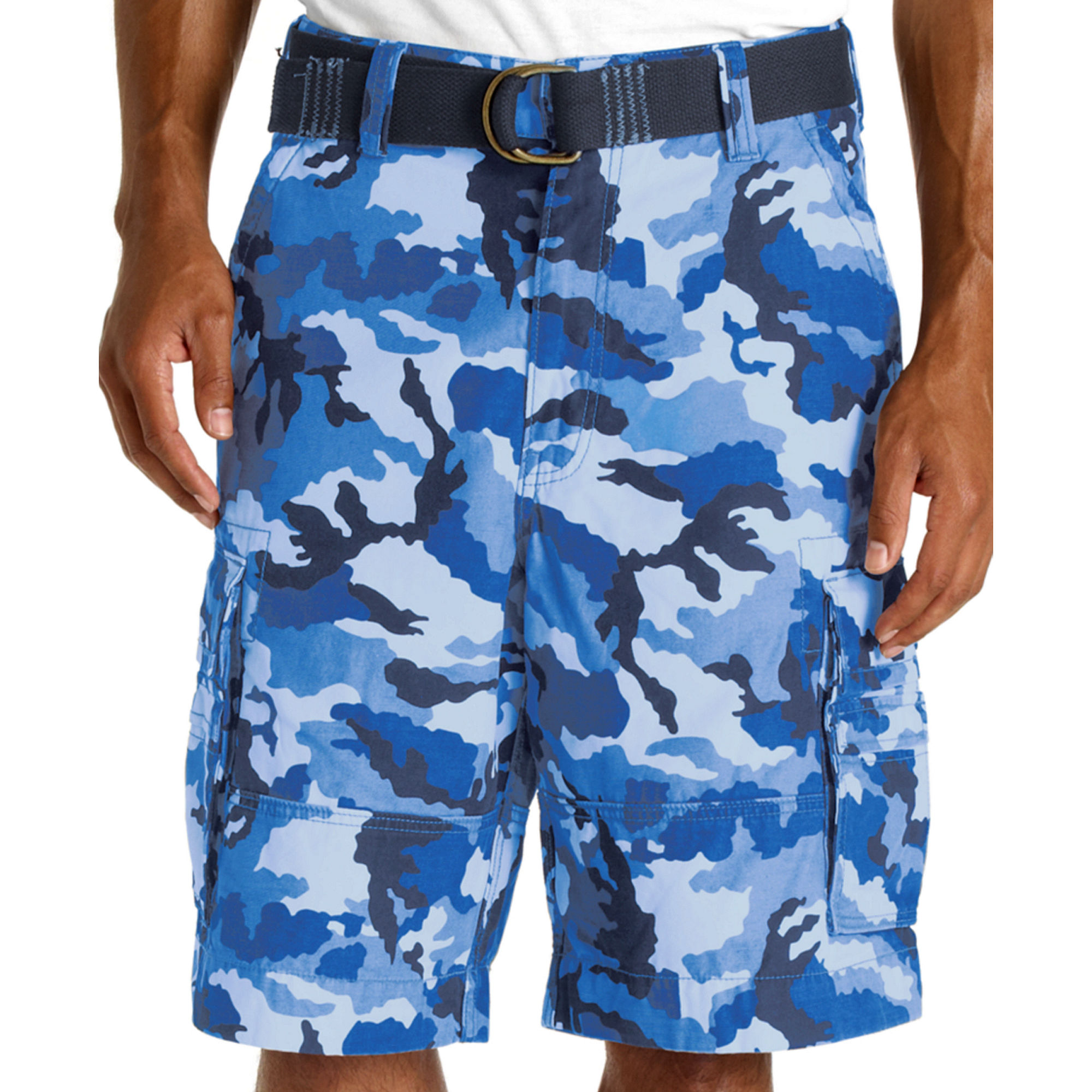 Levi's Squad Gridley Camo Cargo Shorts Empire Blue in Blue for Men ...
