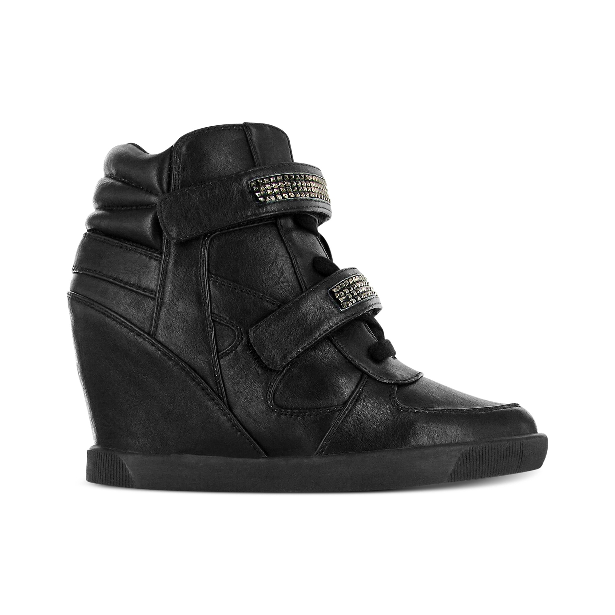 Mia Flame Wedge Sneakers in Black | Lyst