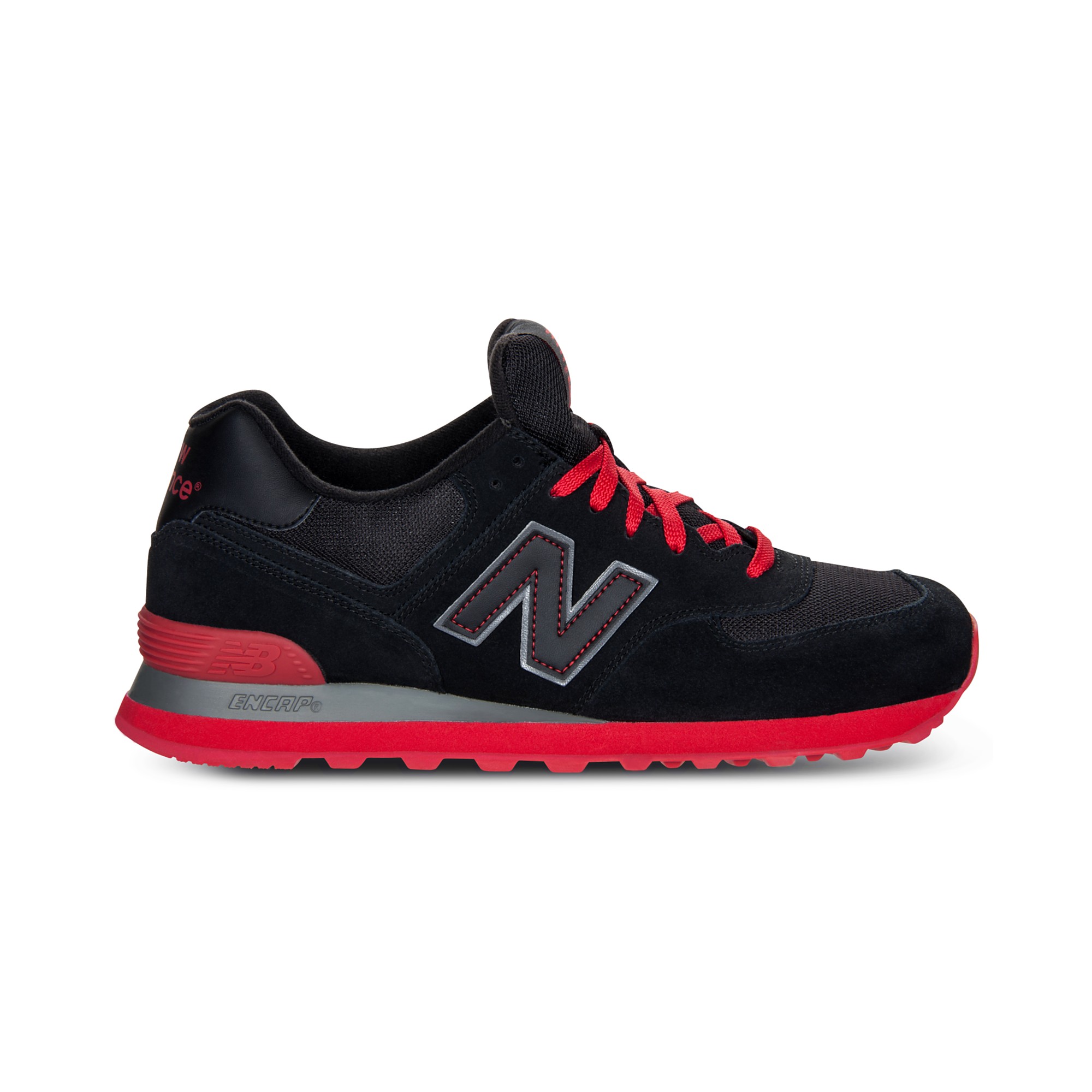 black red new balance 574