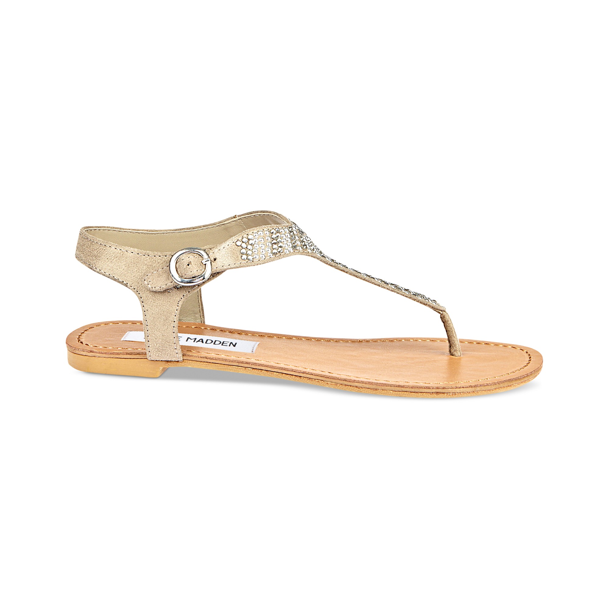 Lyst - Steve Madden Bonkerz Flat Sandals in Natural