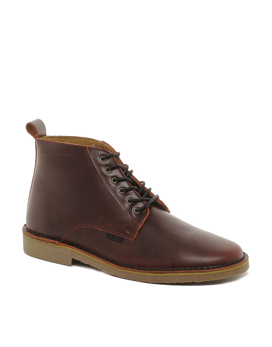 Ben Sherman Cleg 6eye Boots in Brown for Men (Red) | Lyst