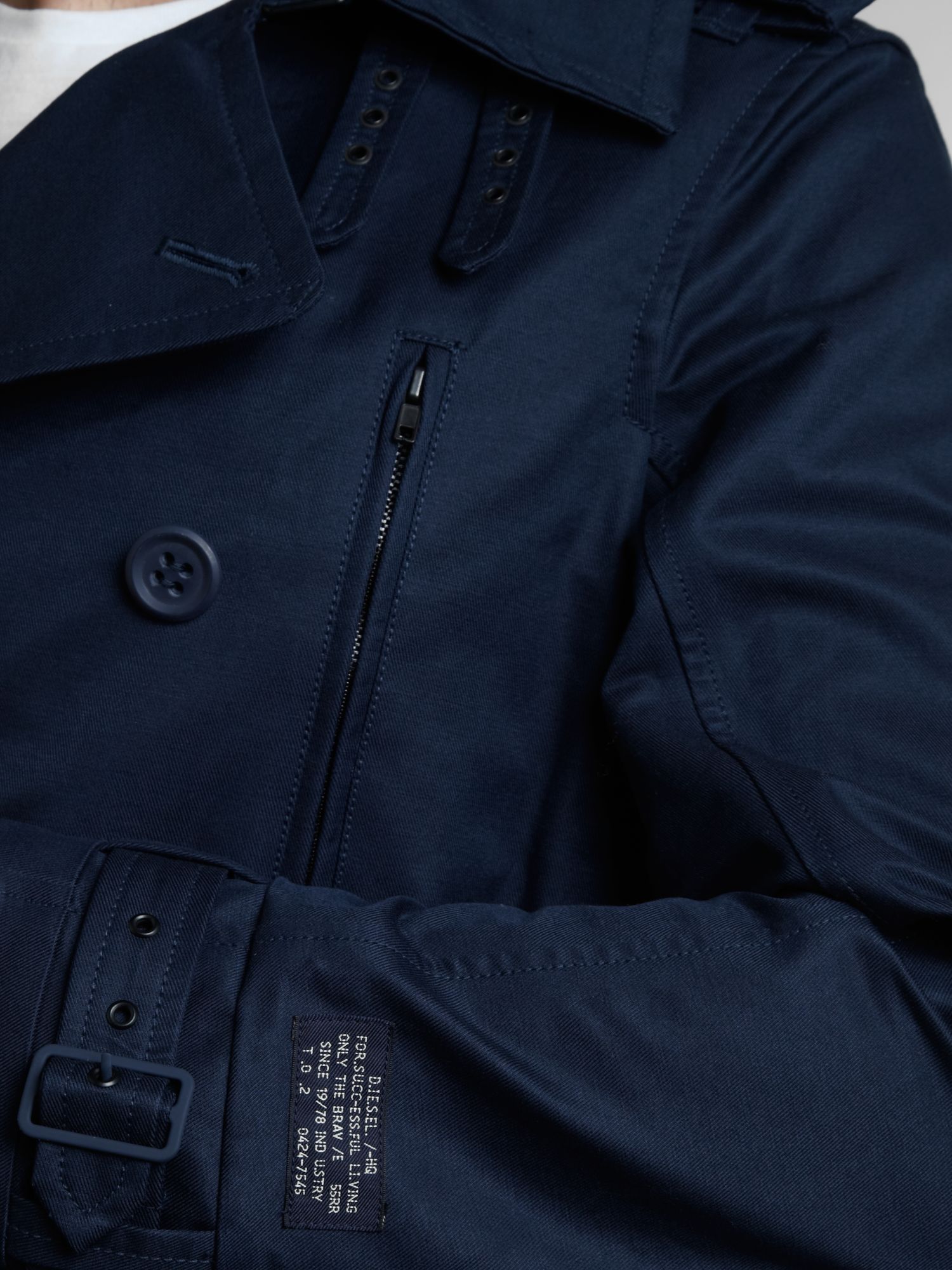 Diesel Trench Coat in Blue for Men Lyst