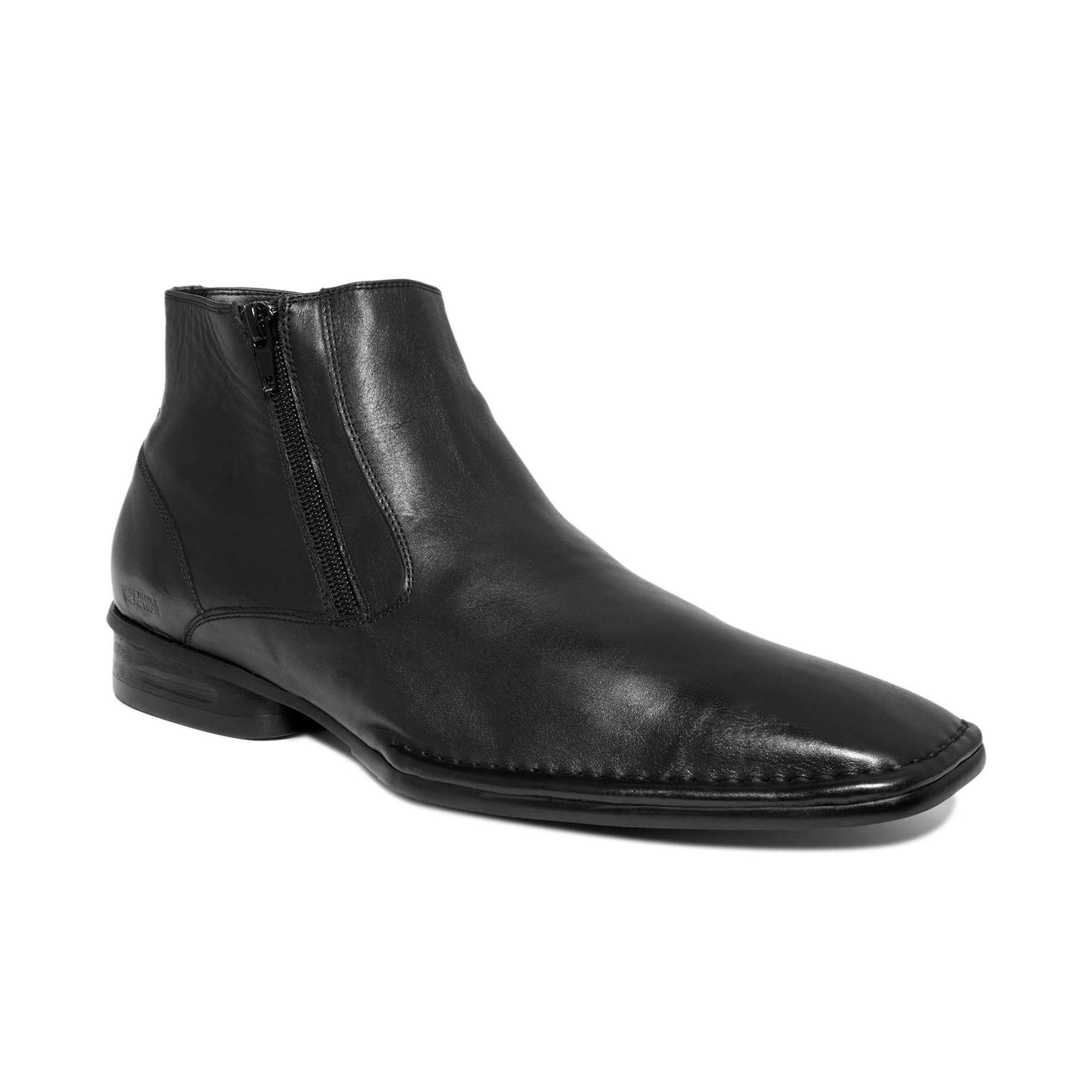 Kenneth Cole Reaction Central Plan Double Zip Boots in Black for Men | Lyst