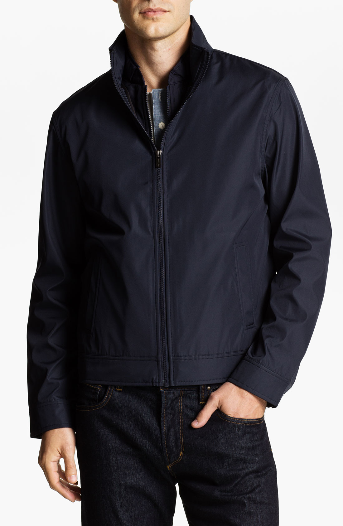 Michael Kors Trim Fit 3in1 Jacket in Blue for Men (Navy) | Lyst