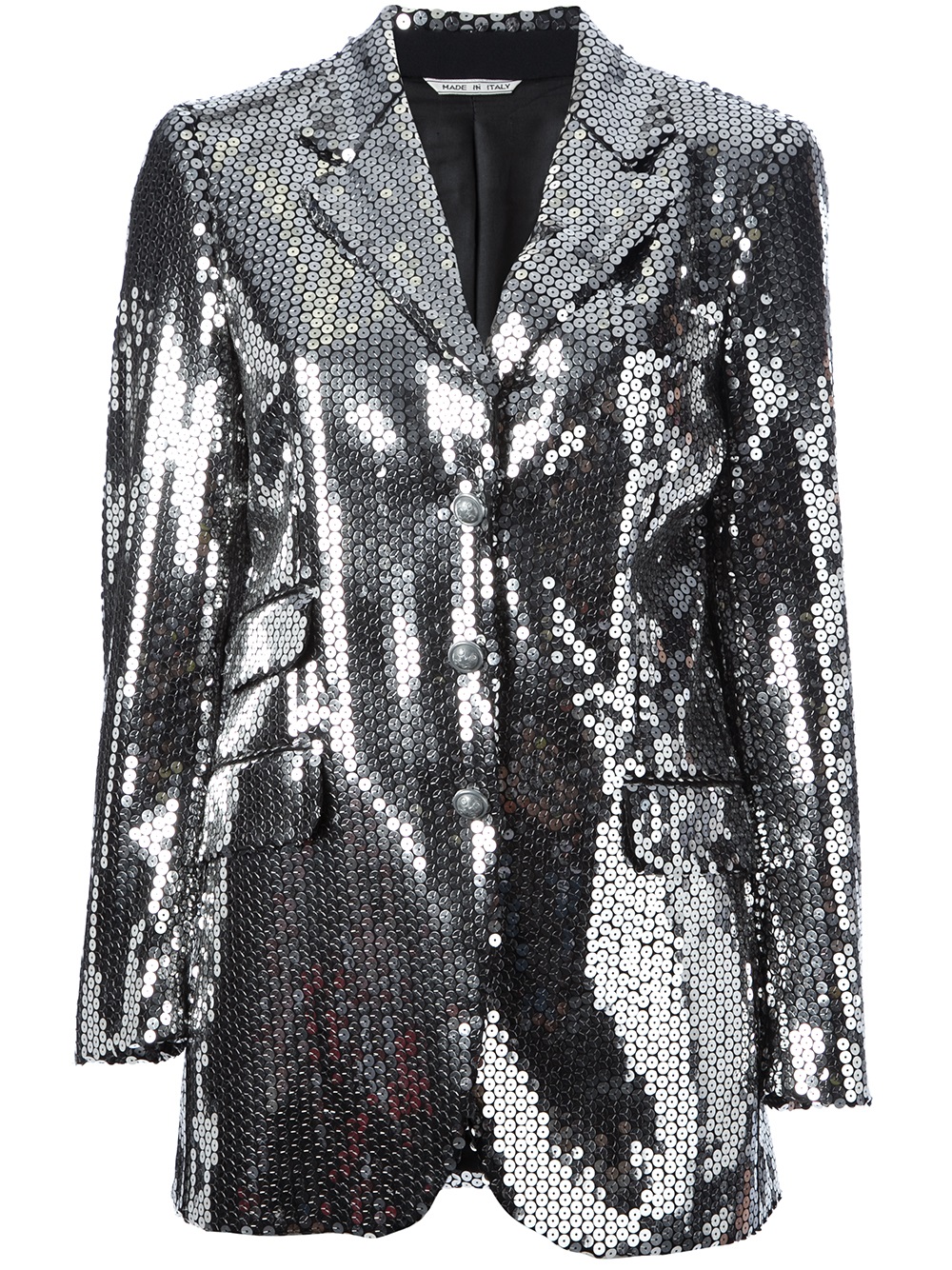 Moschino Sequined Jacket in Silver | Lyst