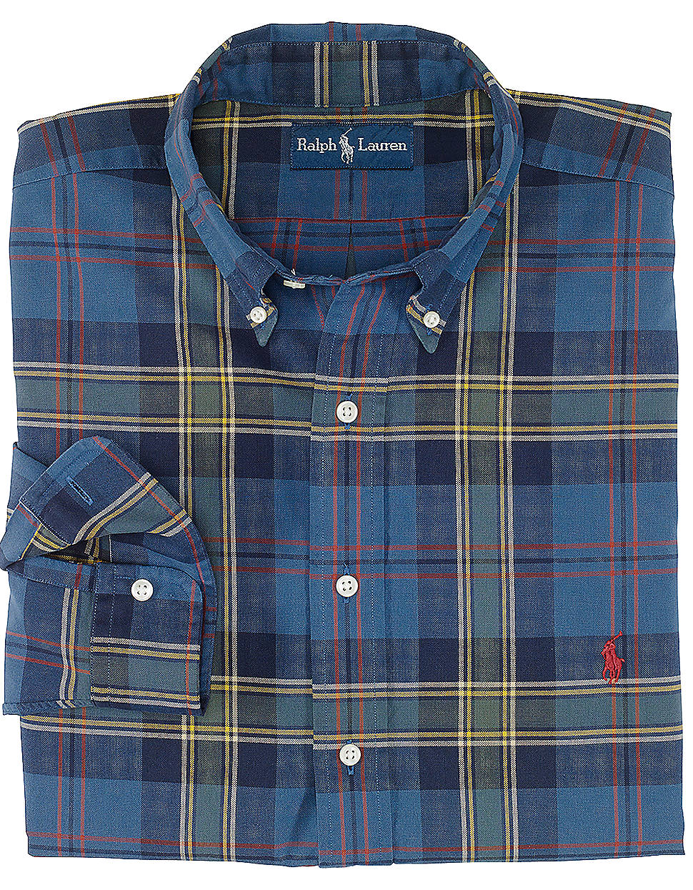Polo Ralph Lauren Classic-fit Plaid Cotton Oxford Shirt in Blue for Men ...