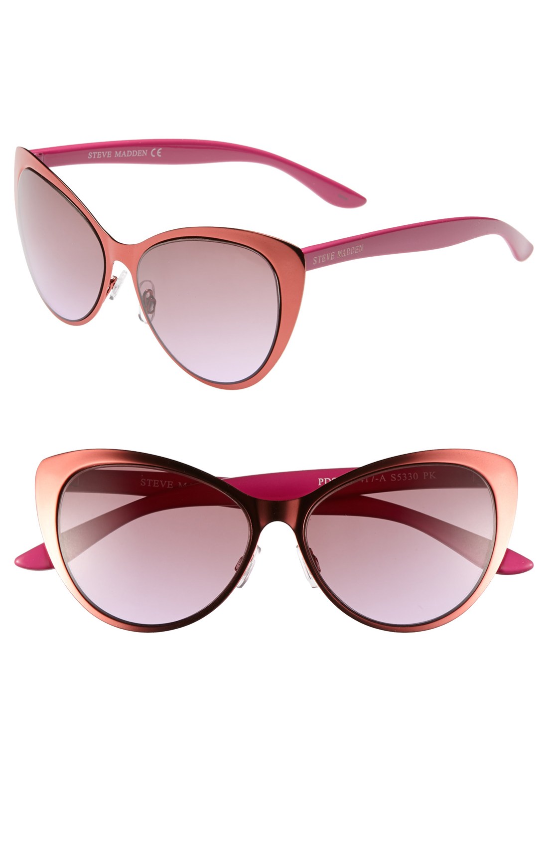 Steve Madden Extreme Cats Eye Sunglasses in Pink (Fuchsia) | Lyst