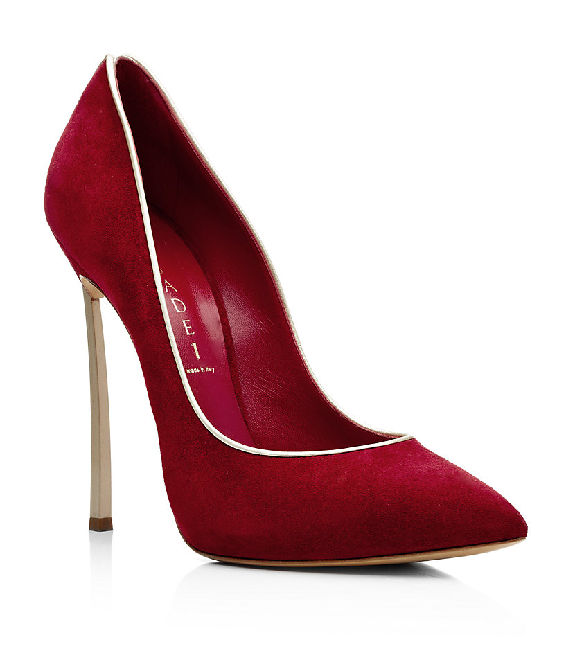 Casadei Orchid Red Suede Court in Red | Lyst