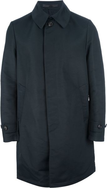 Dondup Midlength Trench Coat in Blue for Men | Lyst