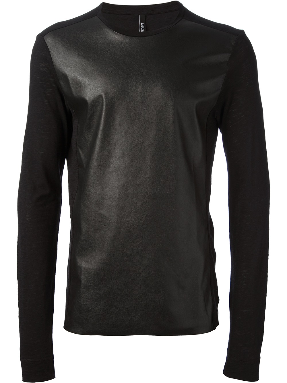 Lyst - Neil Barrett Leather Look Tshirt in Black for Men