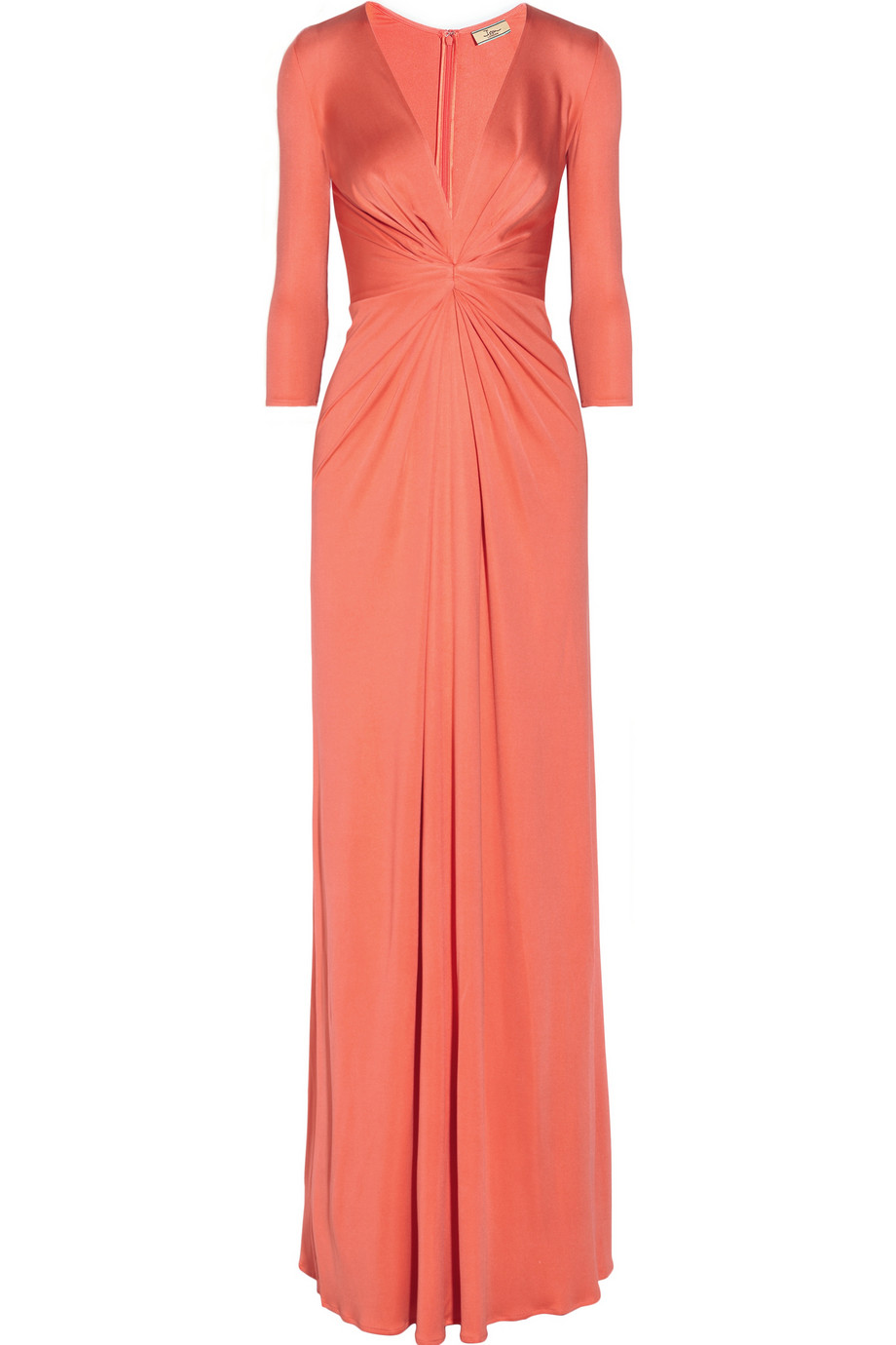 Issa Silk jersey Maxi Dress in Pink (Coral) | Lyst