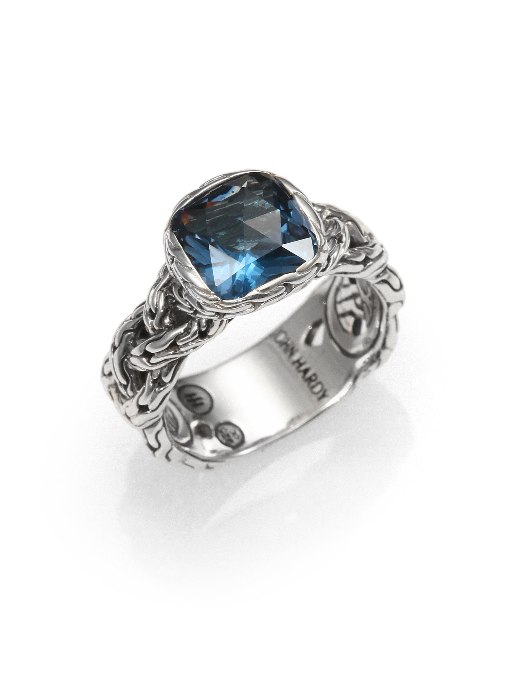 sterling silver blue topaz rings