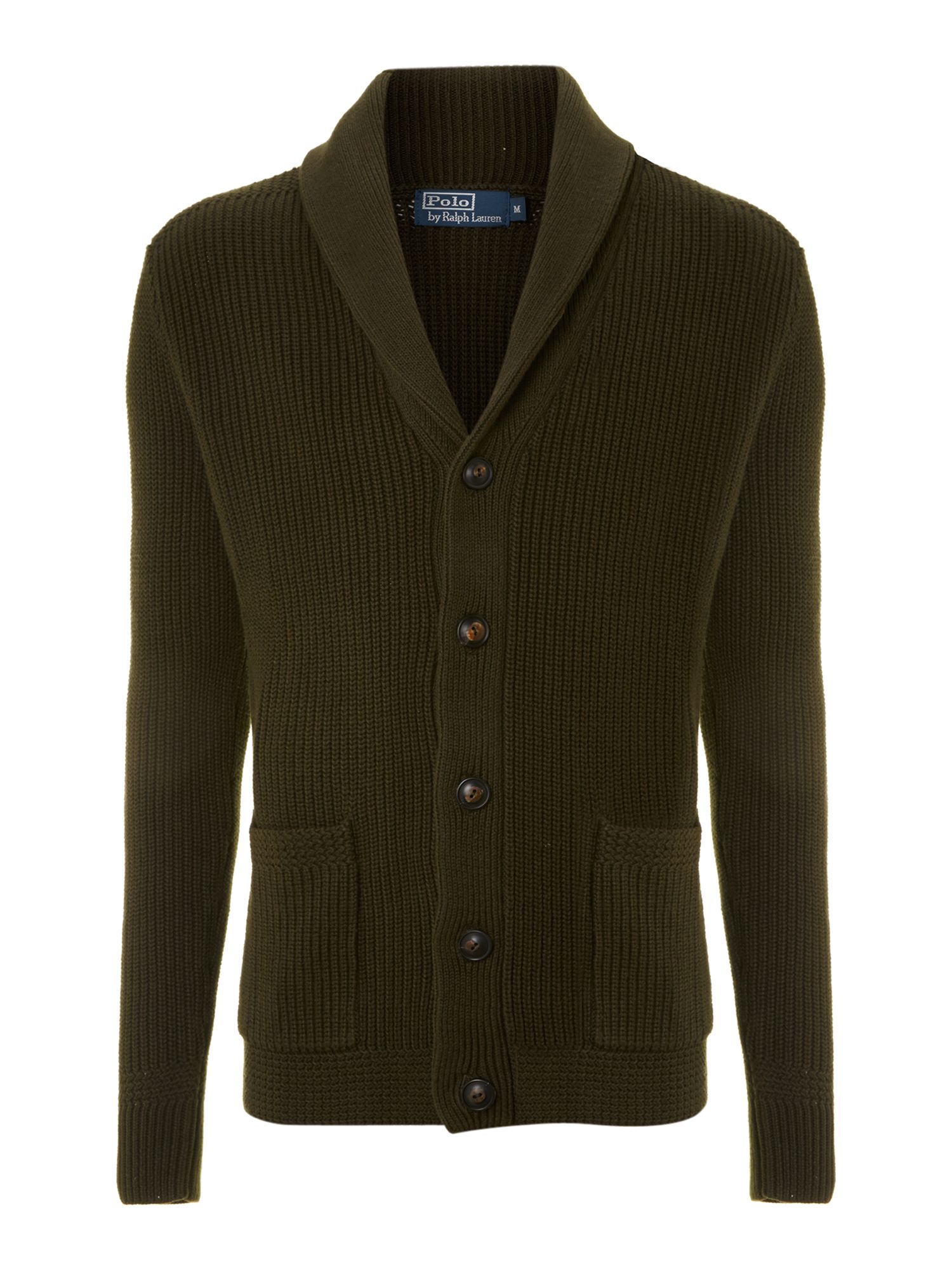 Polo Ralph Lauren Shawl Collar Ribbed Cardigan in Green for Men (Olive ...