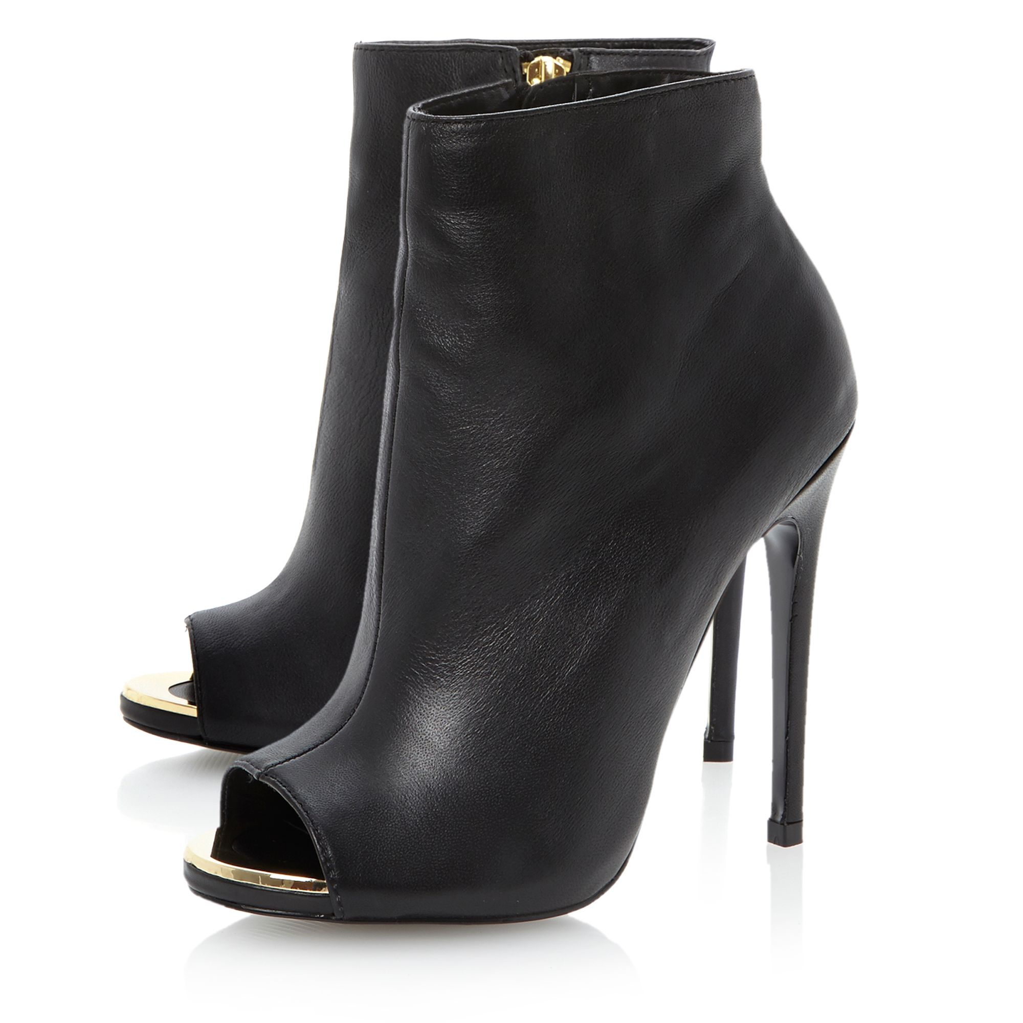 Steve Madden Dianna Sm Peep Toe Ankle Boots in Black - Lyst