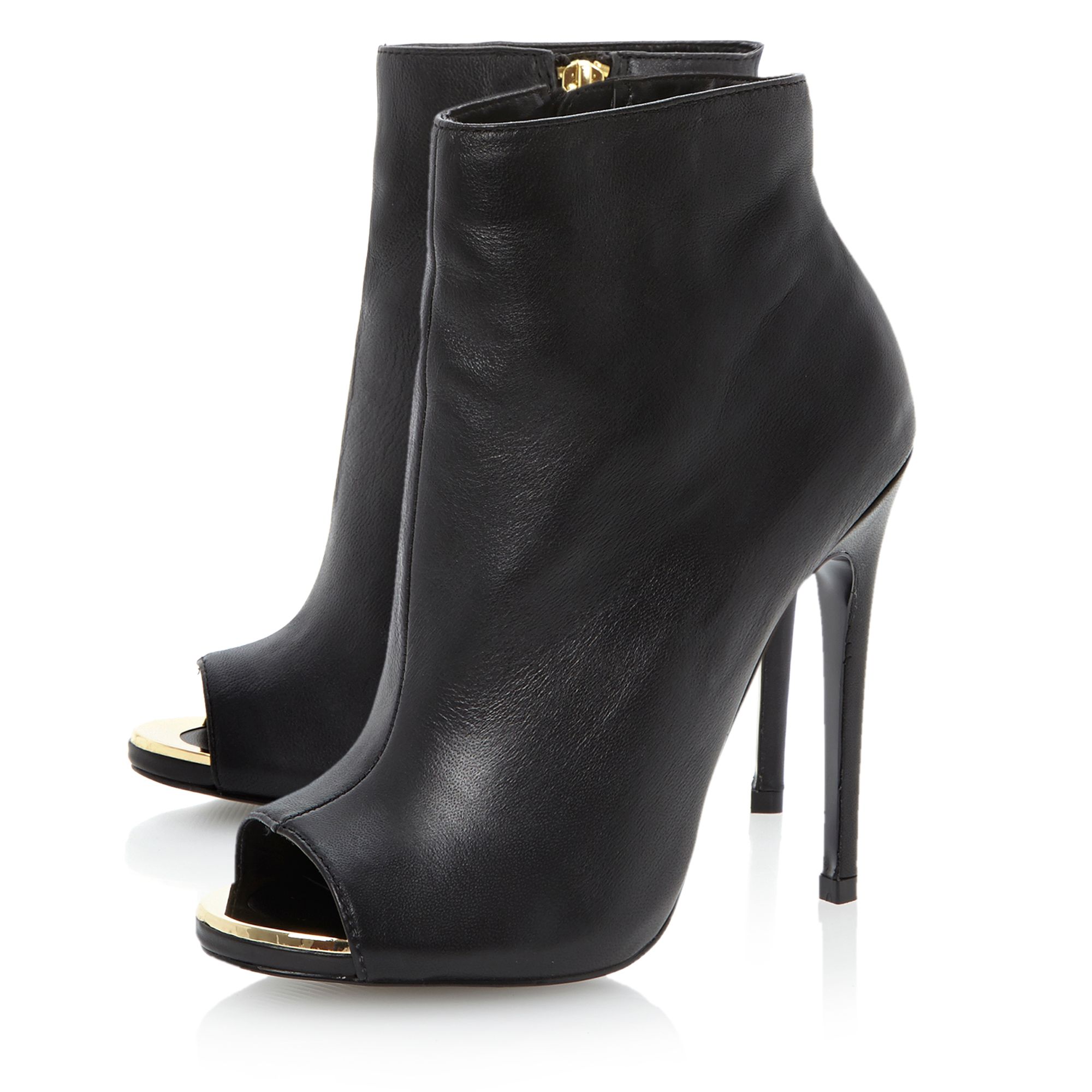 Steve Madden Dianna Sm Peep Toe Ankle Boots In Black Lyst 