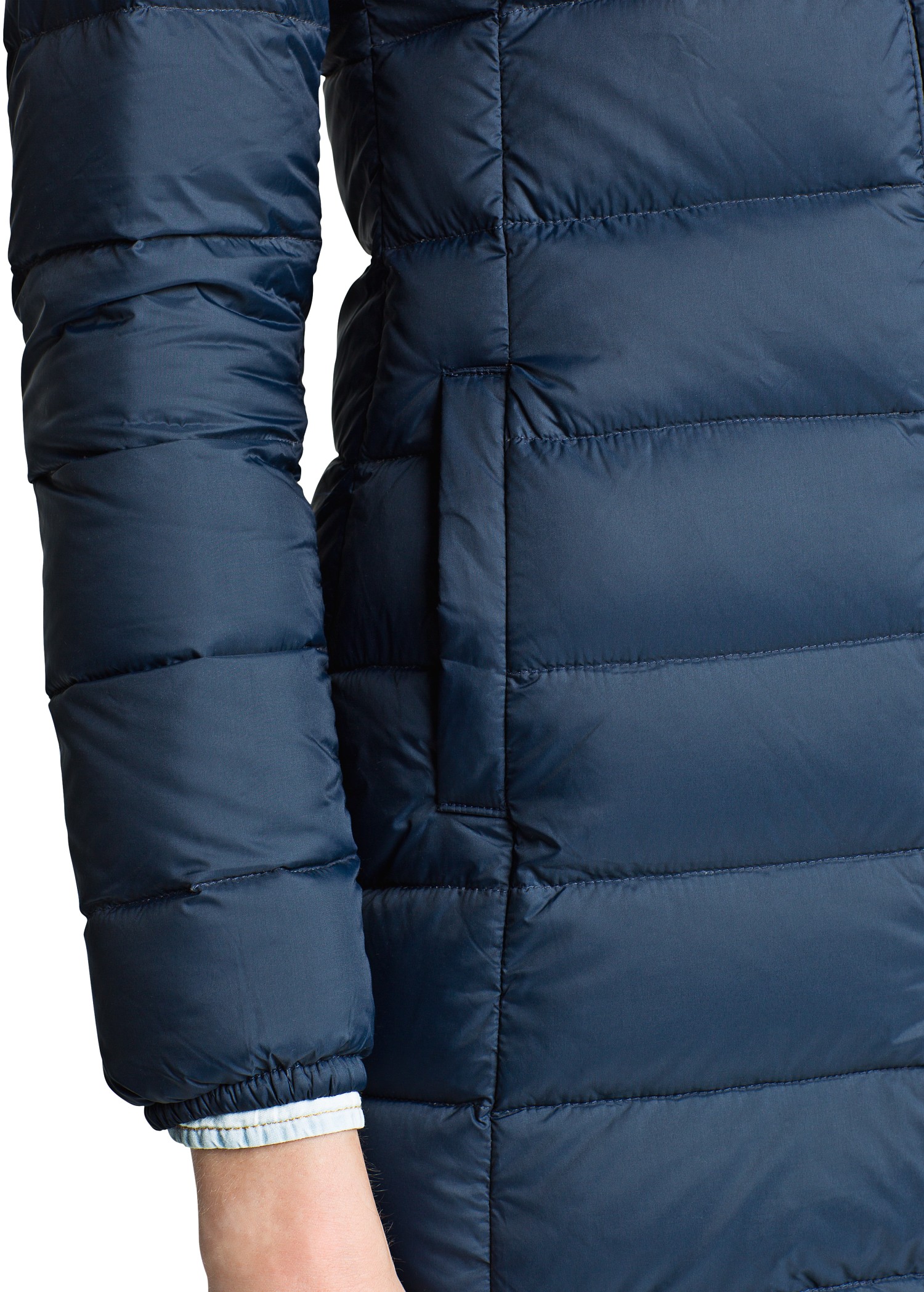 Lyst Mango Foldable Down Feather Long Coat in Blue