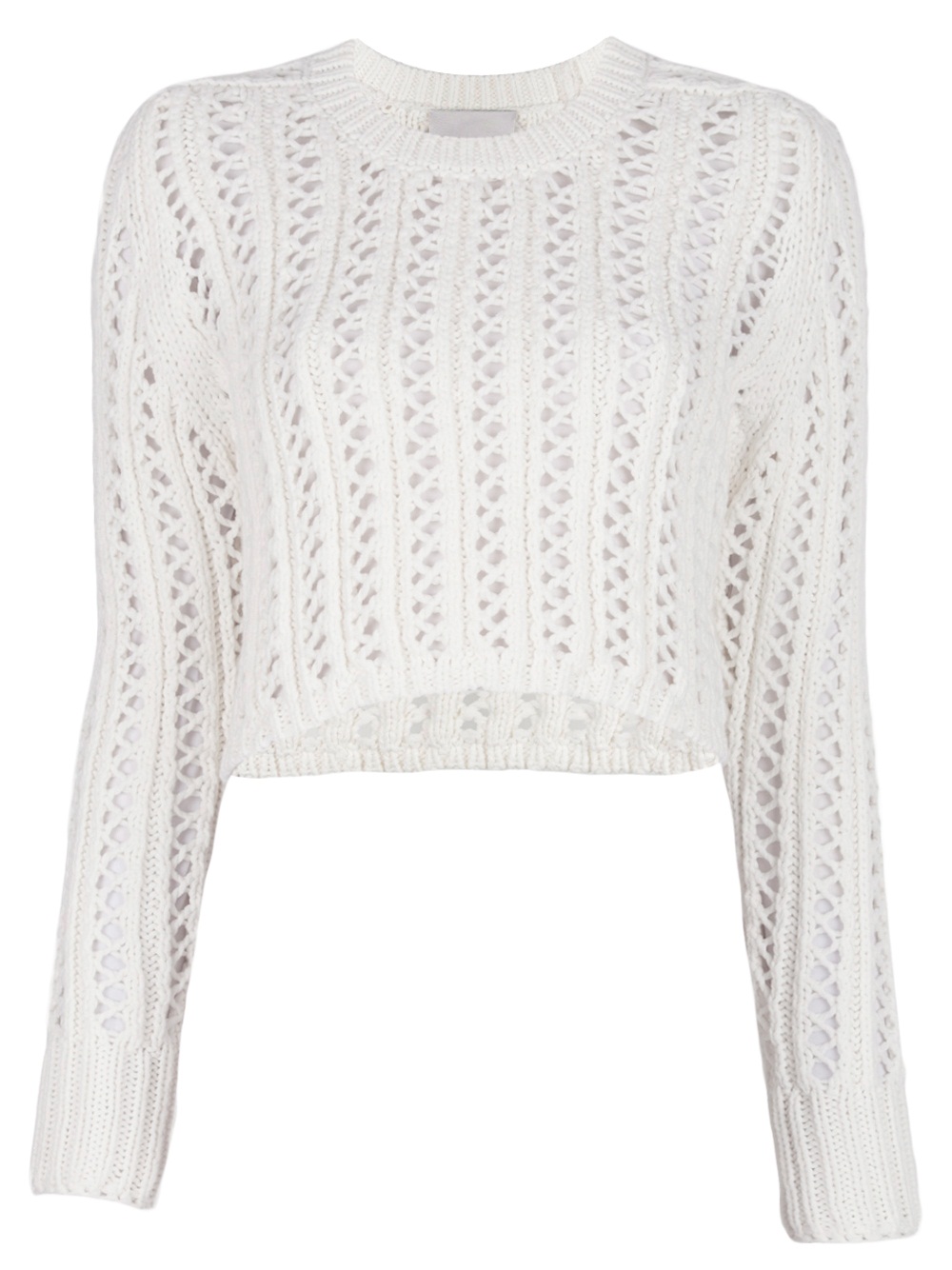 Lyst - 3.1 Phillip Lim Cropped Sweater in White