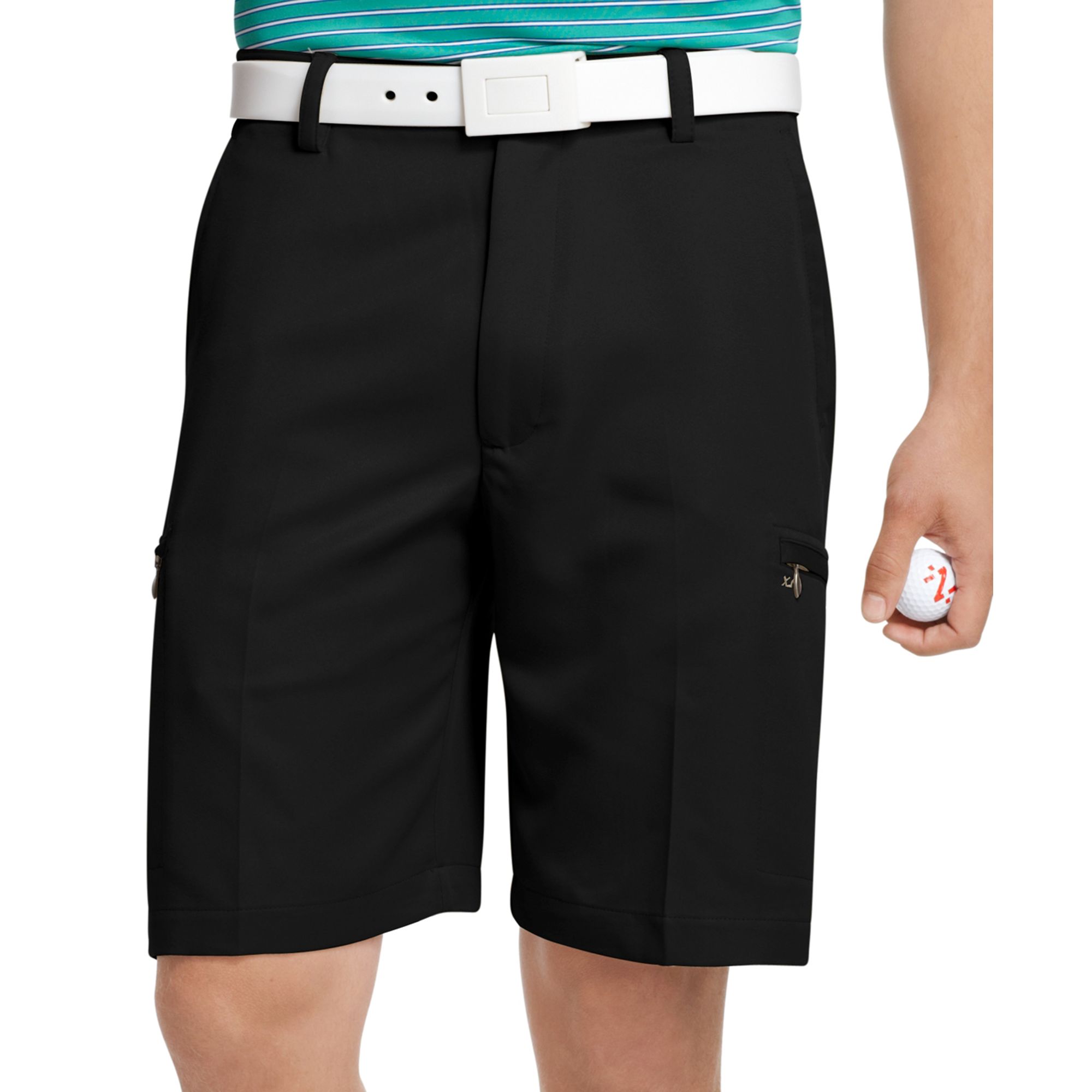 Izod Big And Tall Basic Flat Front Cargo Shorts in Black for Men Lyst