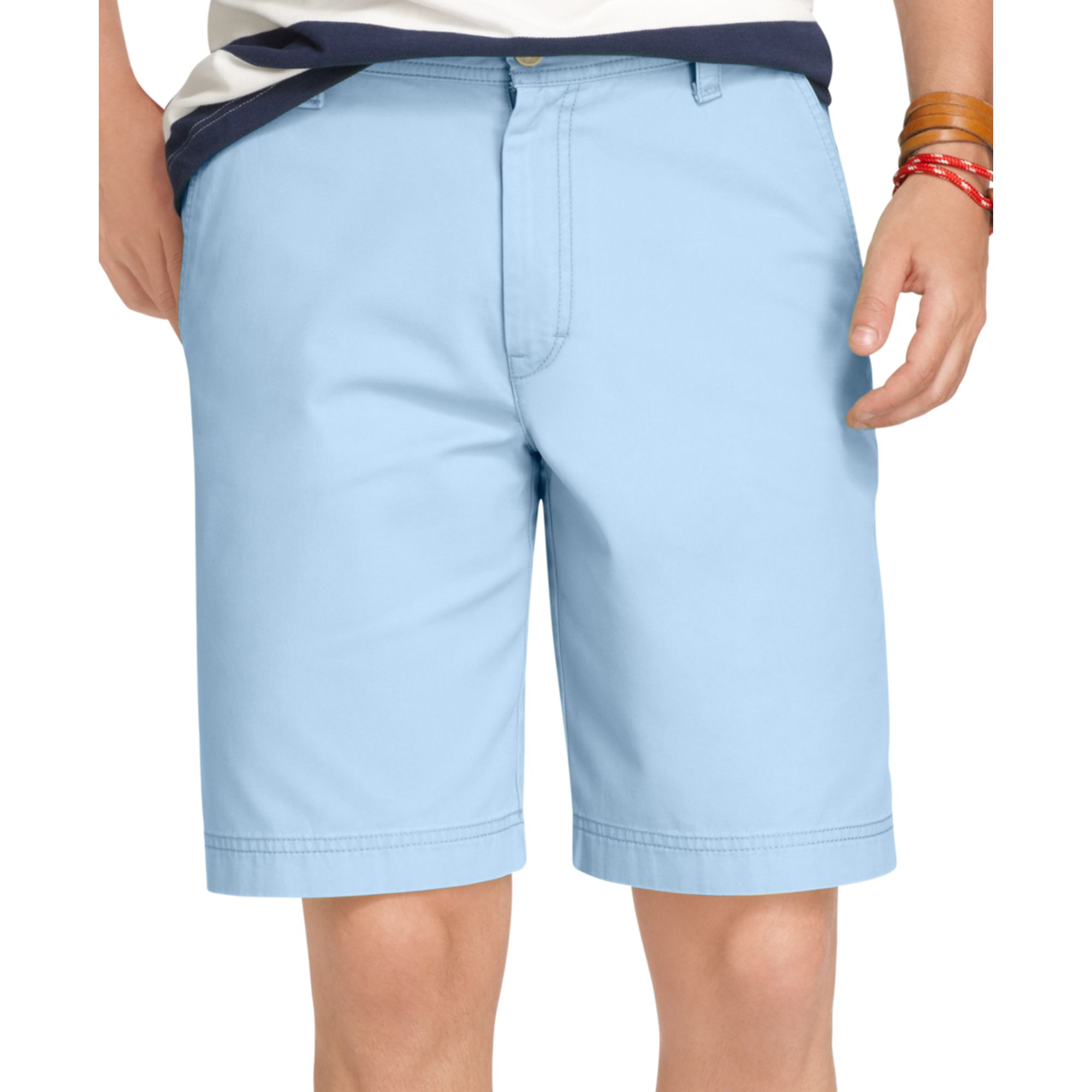 Izod Saltwater Flatfront Shorts in Blue for Men (bluebell) | Lyst