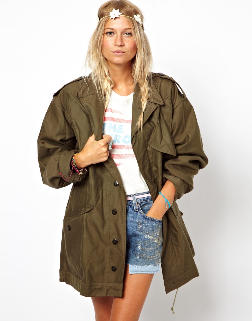Asos Reclaimed Vintage Dutch Naro Military Army Jacket in Natural Lyst