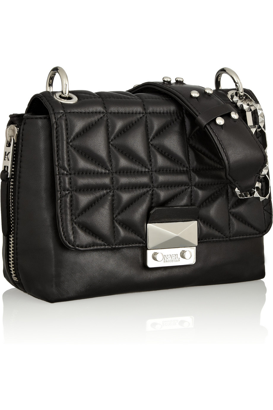 karl lagerfeld black shoulder bag