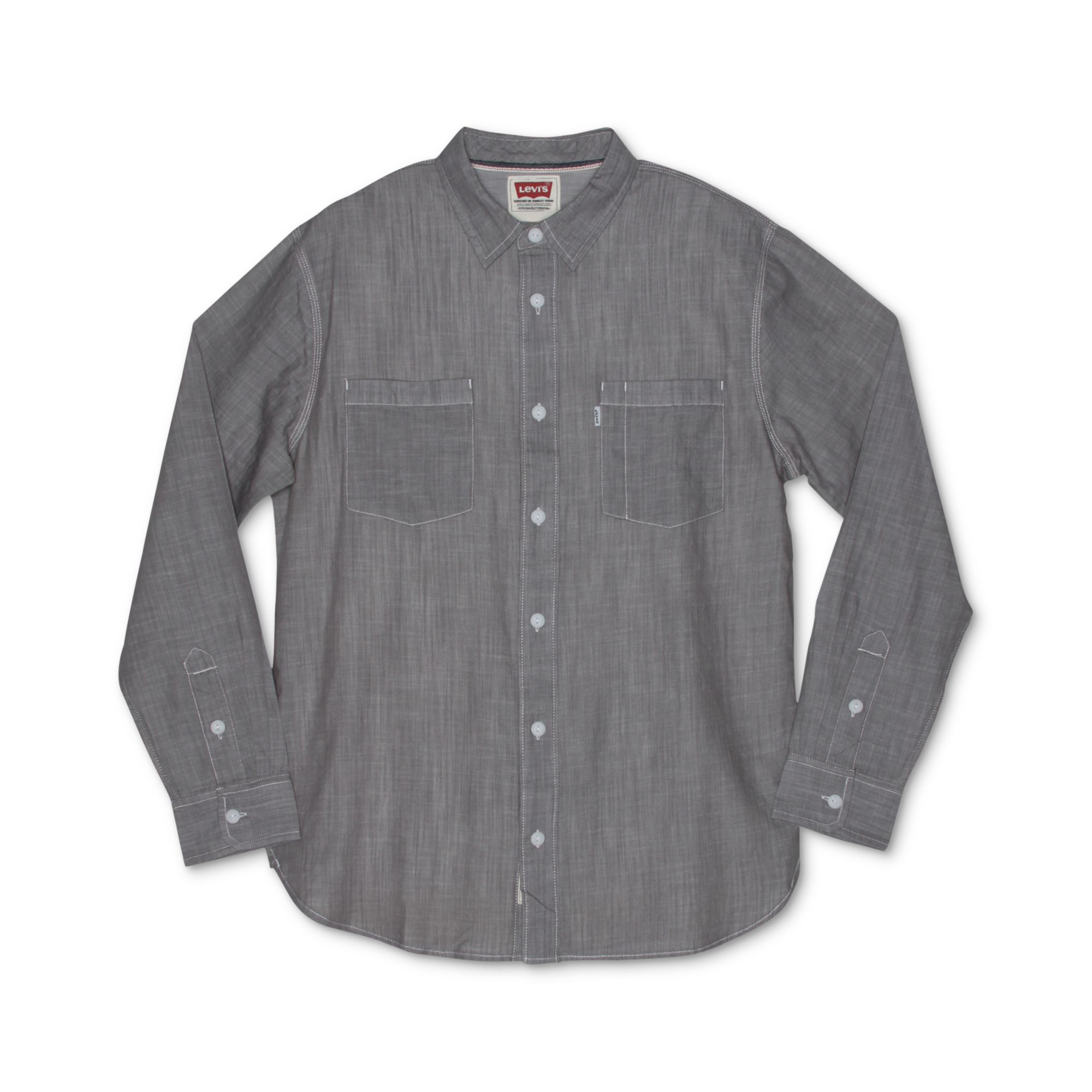 Levi's Bridgeport Long Sleeve Denim Shirt in Gray for Men (grey skull