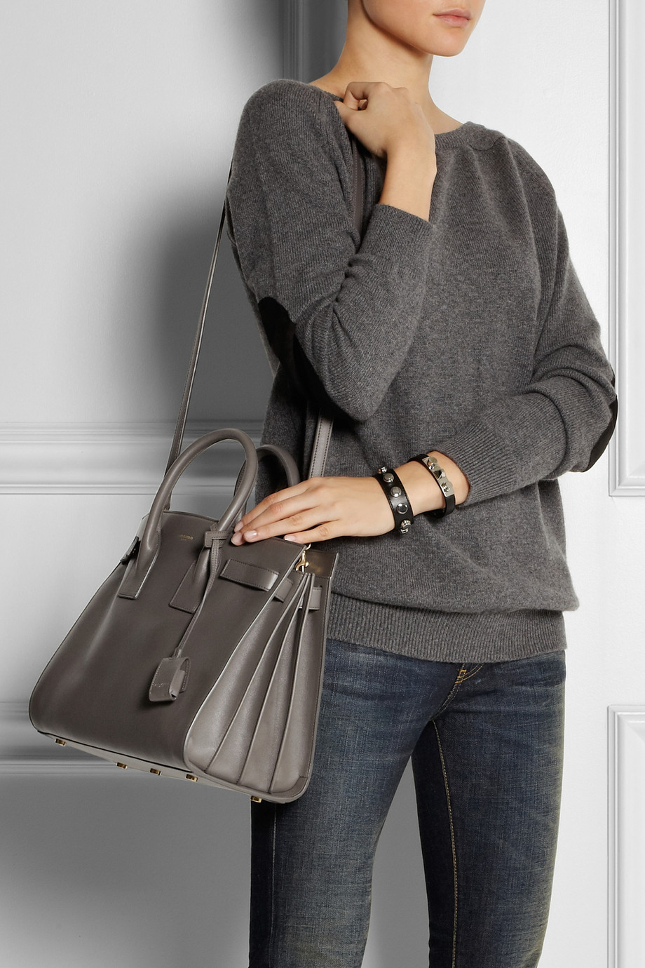 ysl sac de jour grey