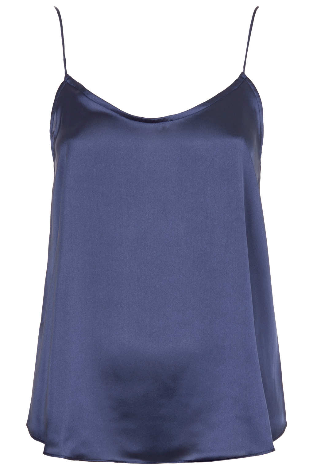 Lyst Topshop Satin Cami In Blue