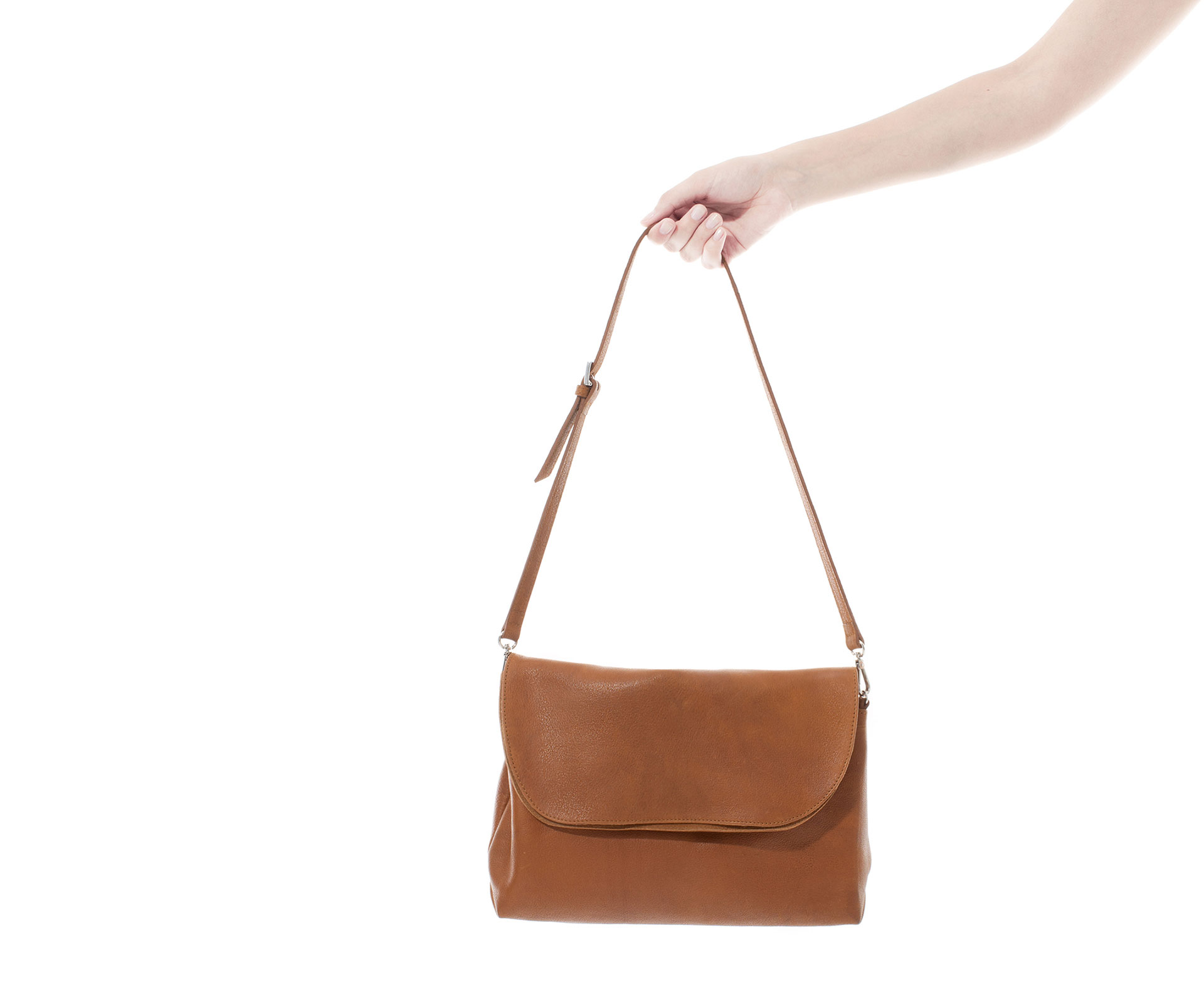 Zara Soft Leather Messenger Bag in Brown Lyst