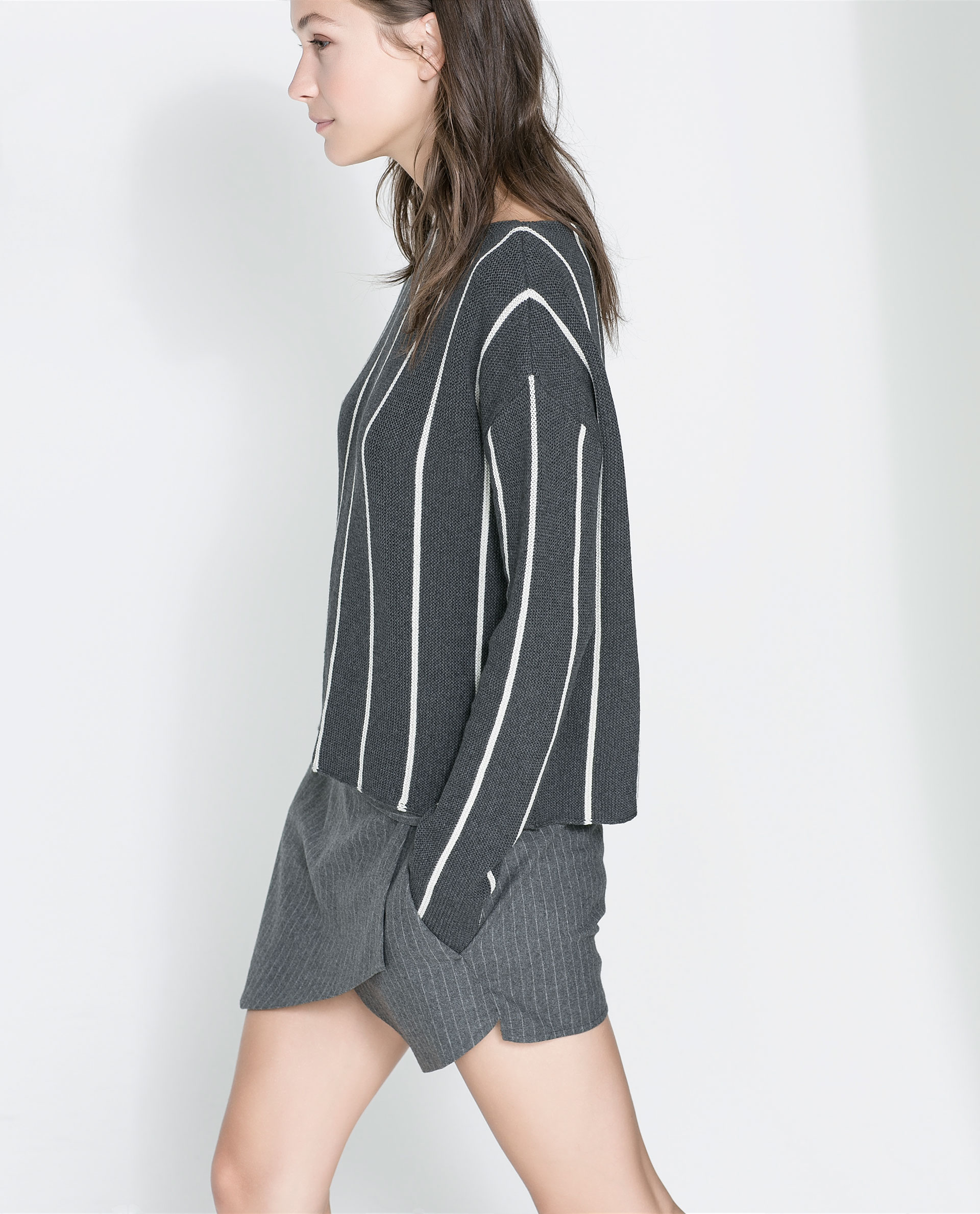 zara striped sweater dress