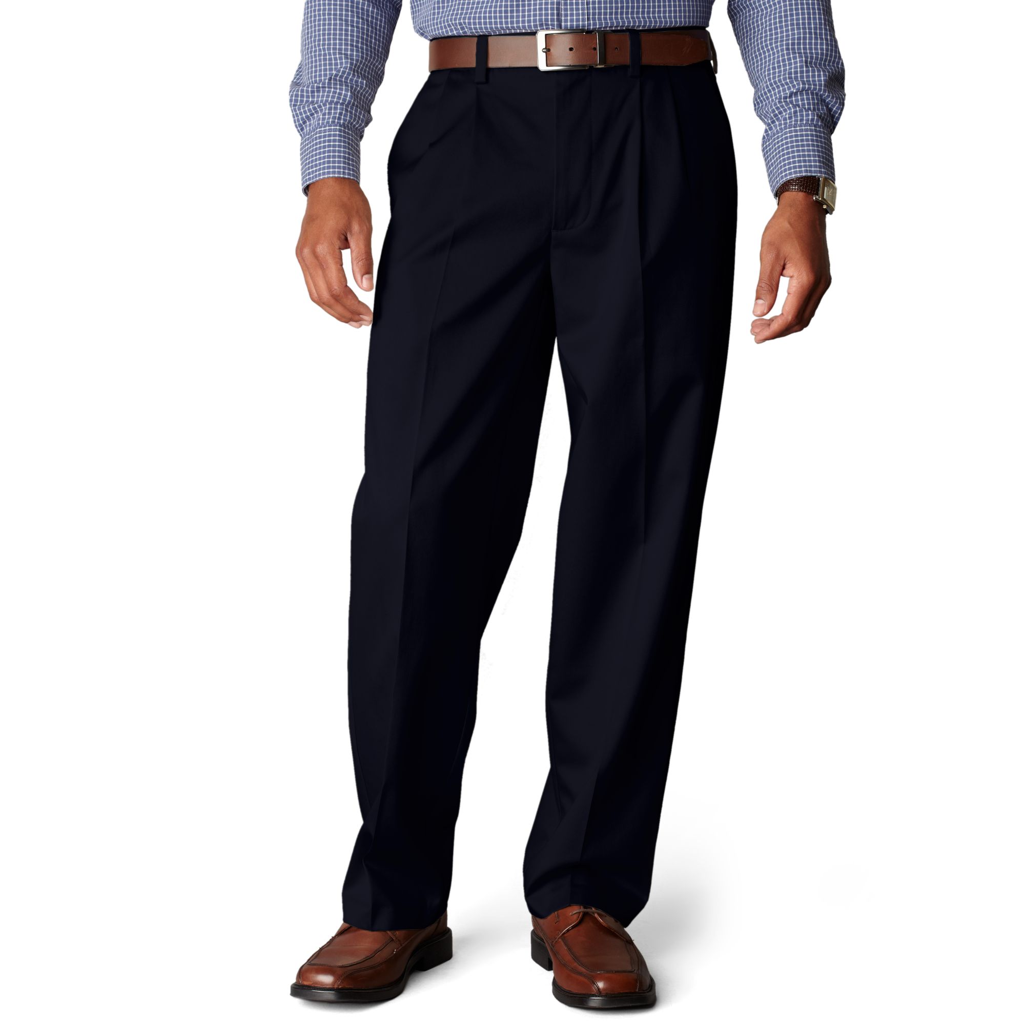 Dockers D4 Relaxed Fit Signature Khaki Pleated Pants in Blue for Men ...
