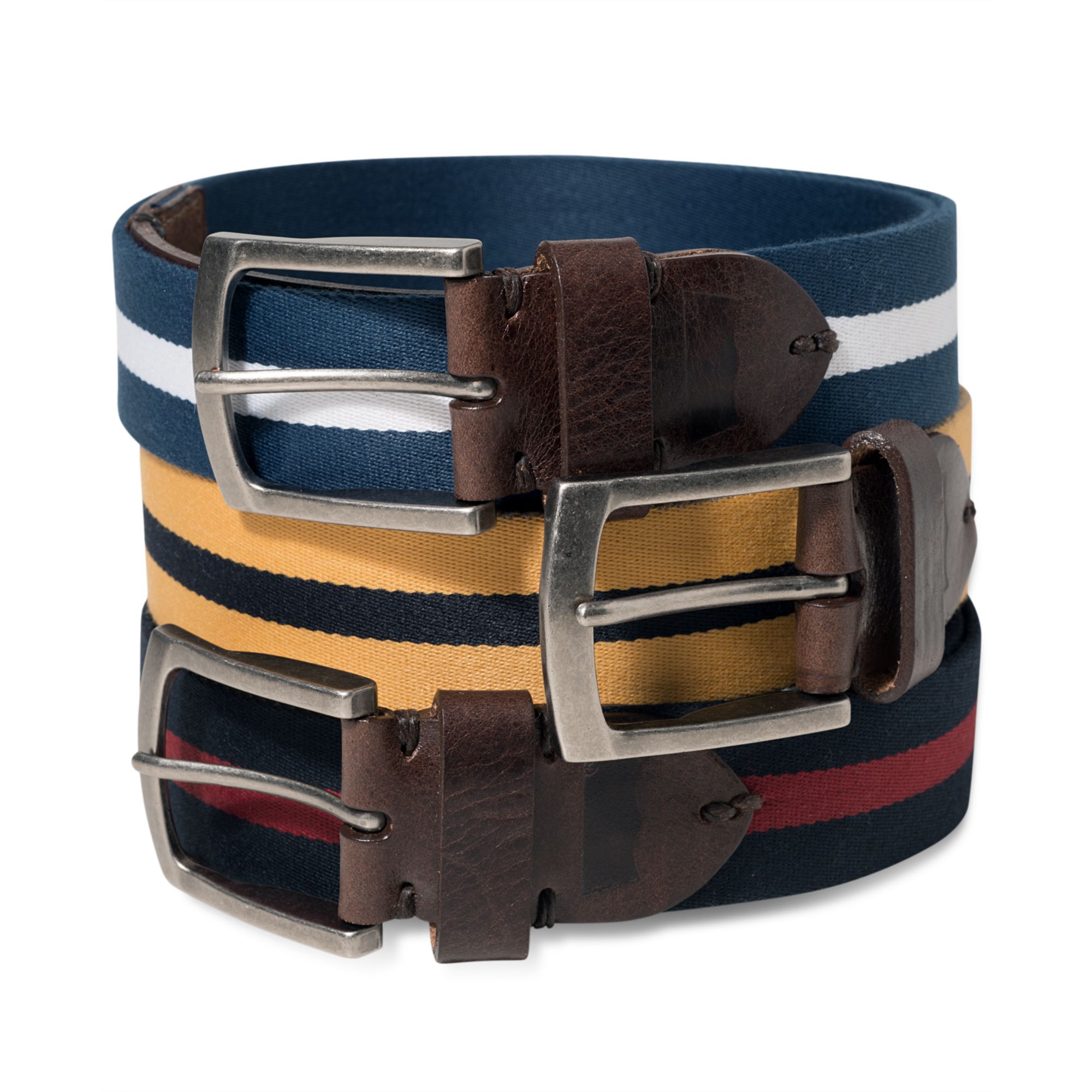 Levi's Fabric Striped Belt in Multicolor for Men (Navy/White) | Lyst
