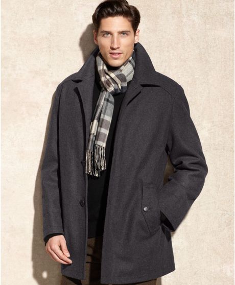 London Fog Alden Wool Car Coat in Gray for Men (New Charcoal) | Lyst