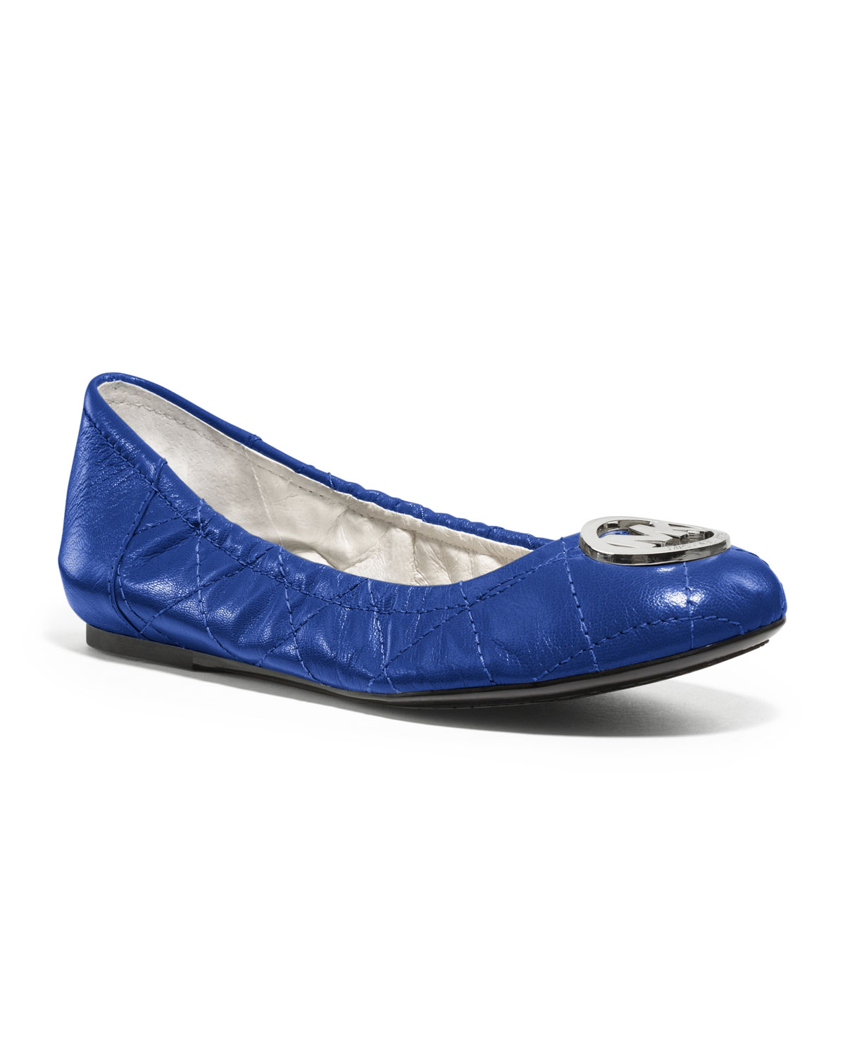 Lyst - Michael Kors Michael Fulton Quilted Ballerina Flat in Blue