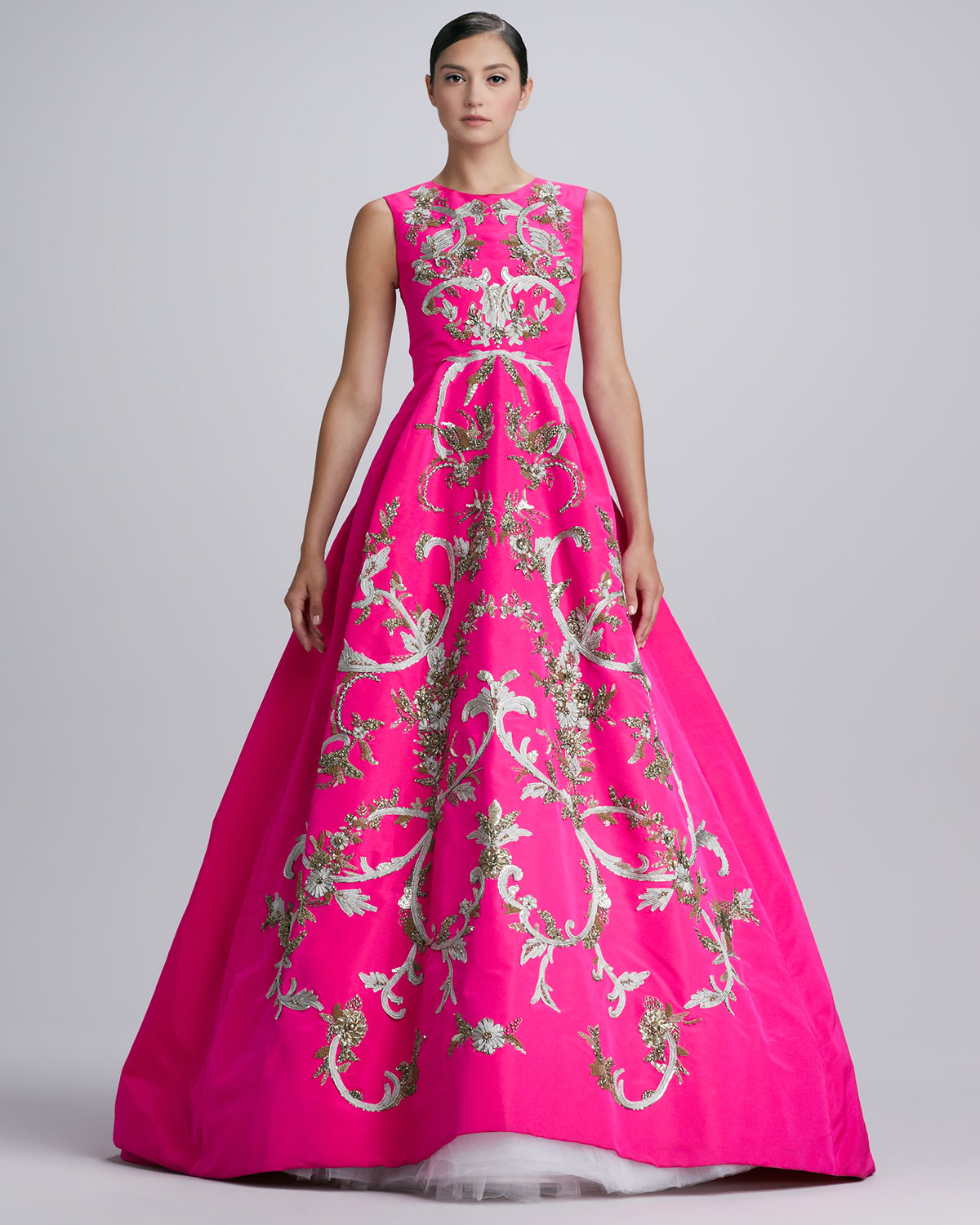 oscar de la renta pink dress