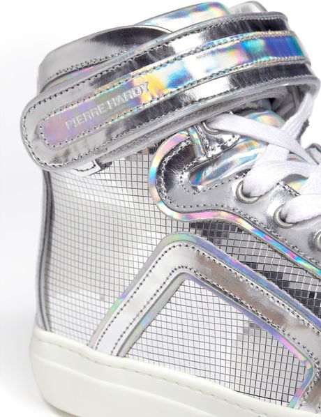 Pierre Hardy Disco Ball Holographic High Top Sneakers in Silver for Men ...