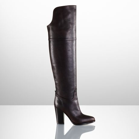 Ralph Lauren Collection Harrah Over the knee Boot in Brown | Lyst